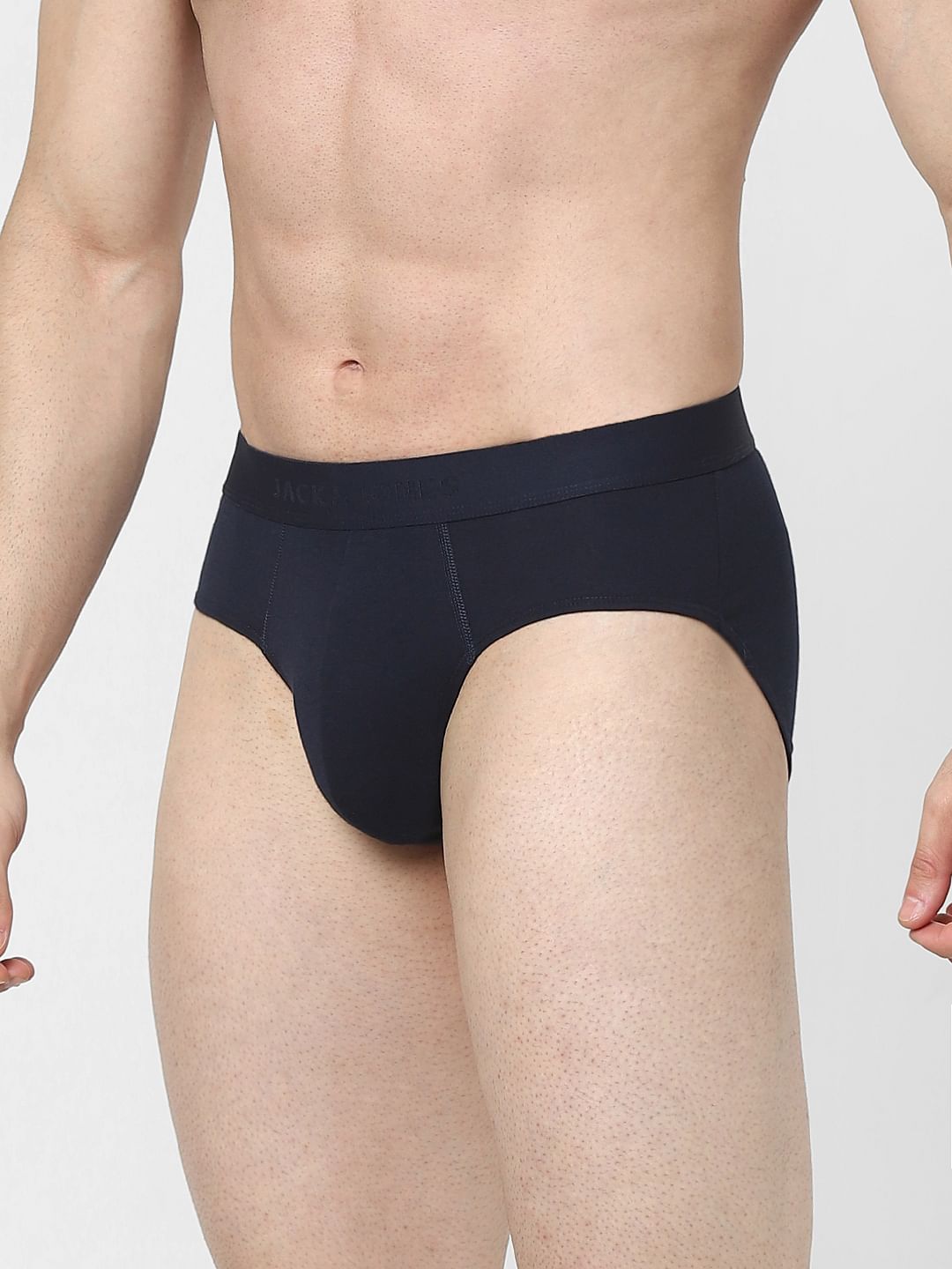 Navy Blue Cotton Briefs