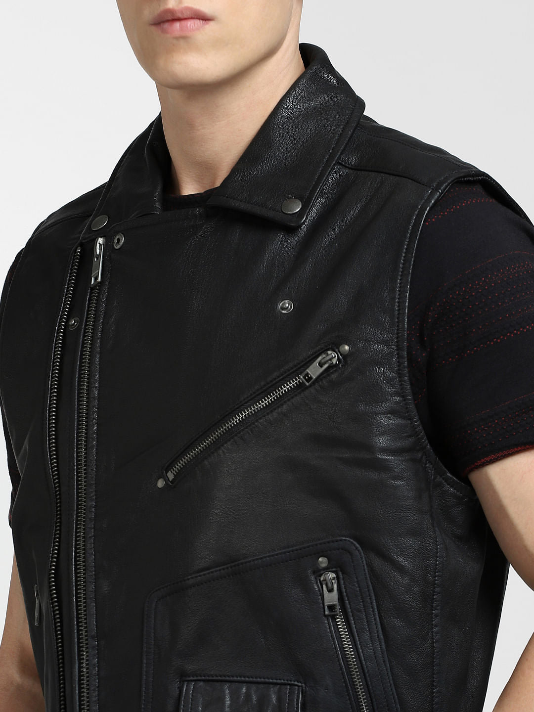 Black Leather Biker Jacket
