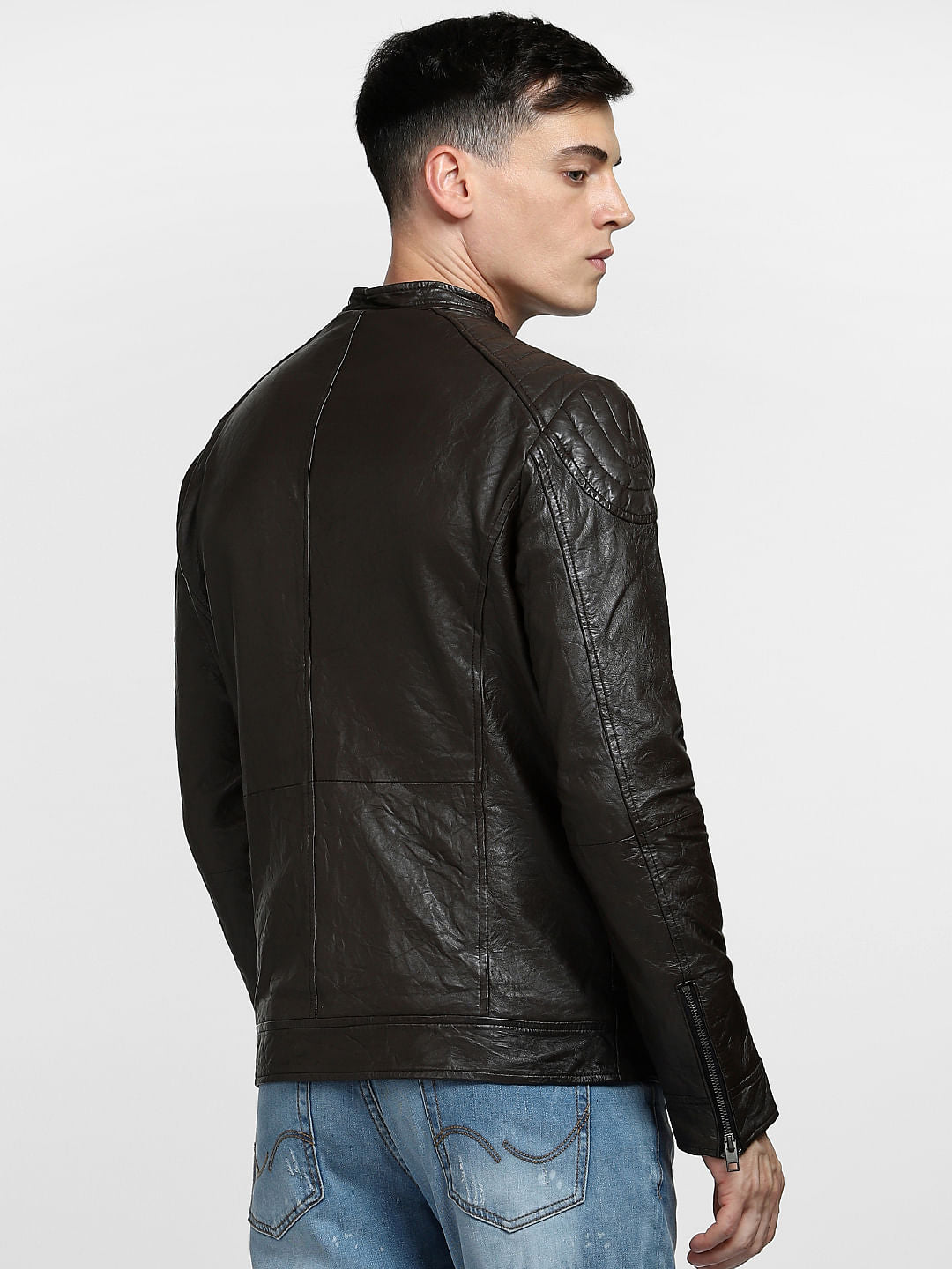 Chocolate Brown Leather Jacket