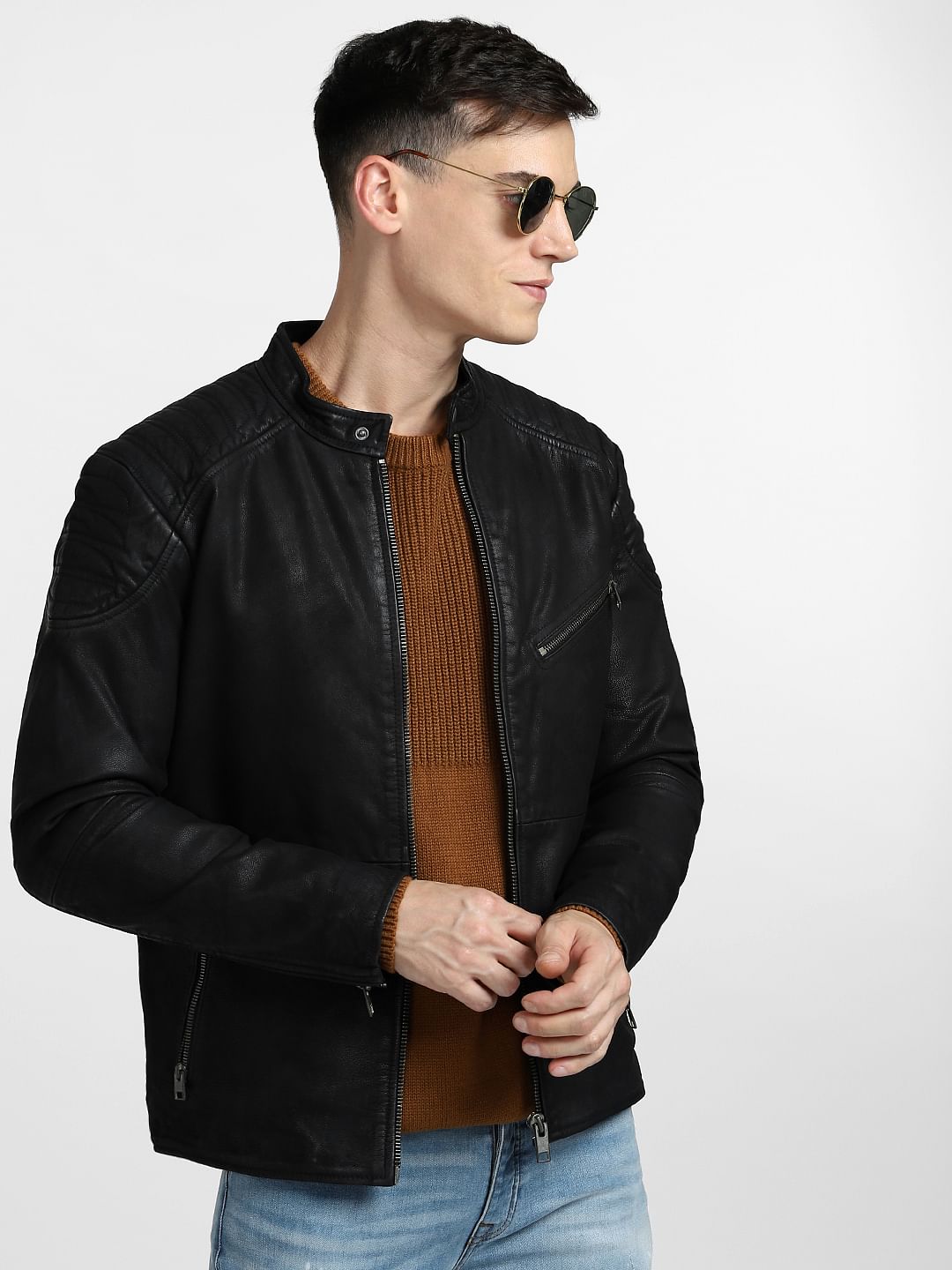 Black Leather Jacket - S