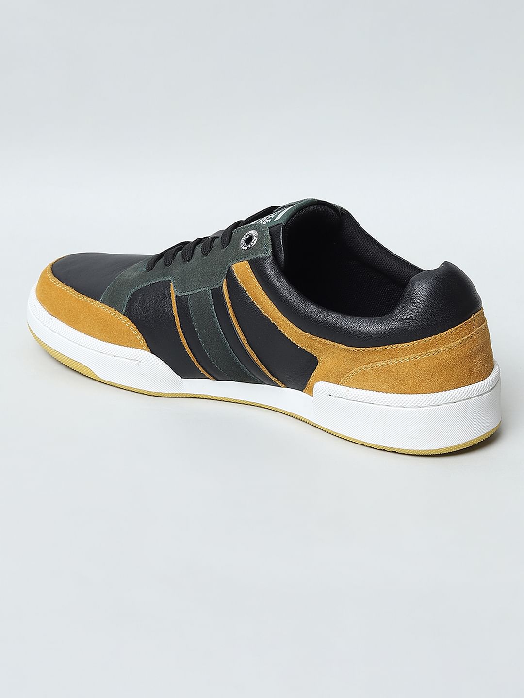 Brown Colourblocked Sneakers