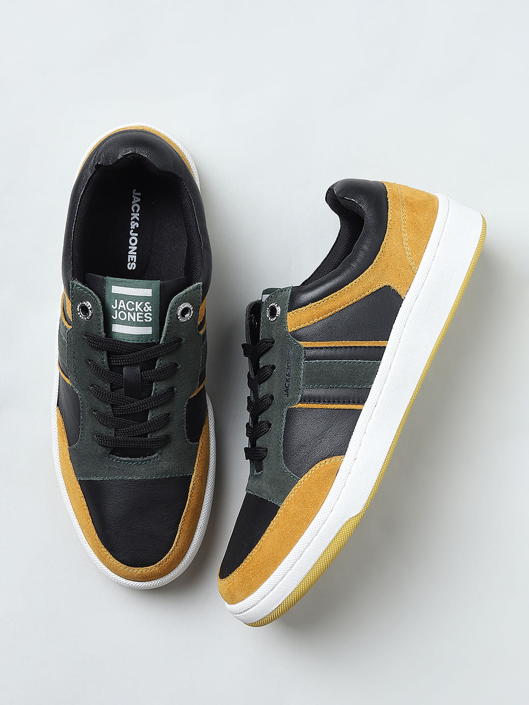 Brown Colourblocked Sneakers