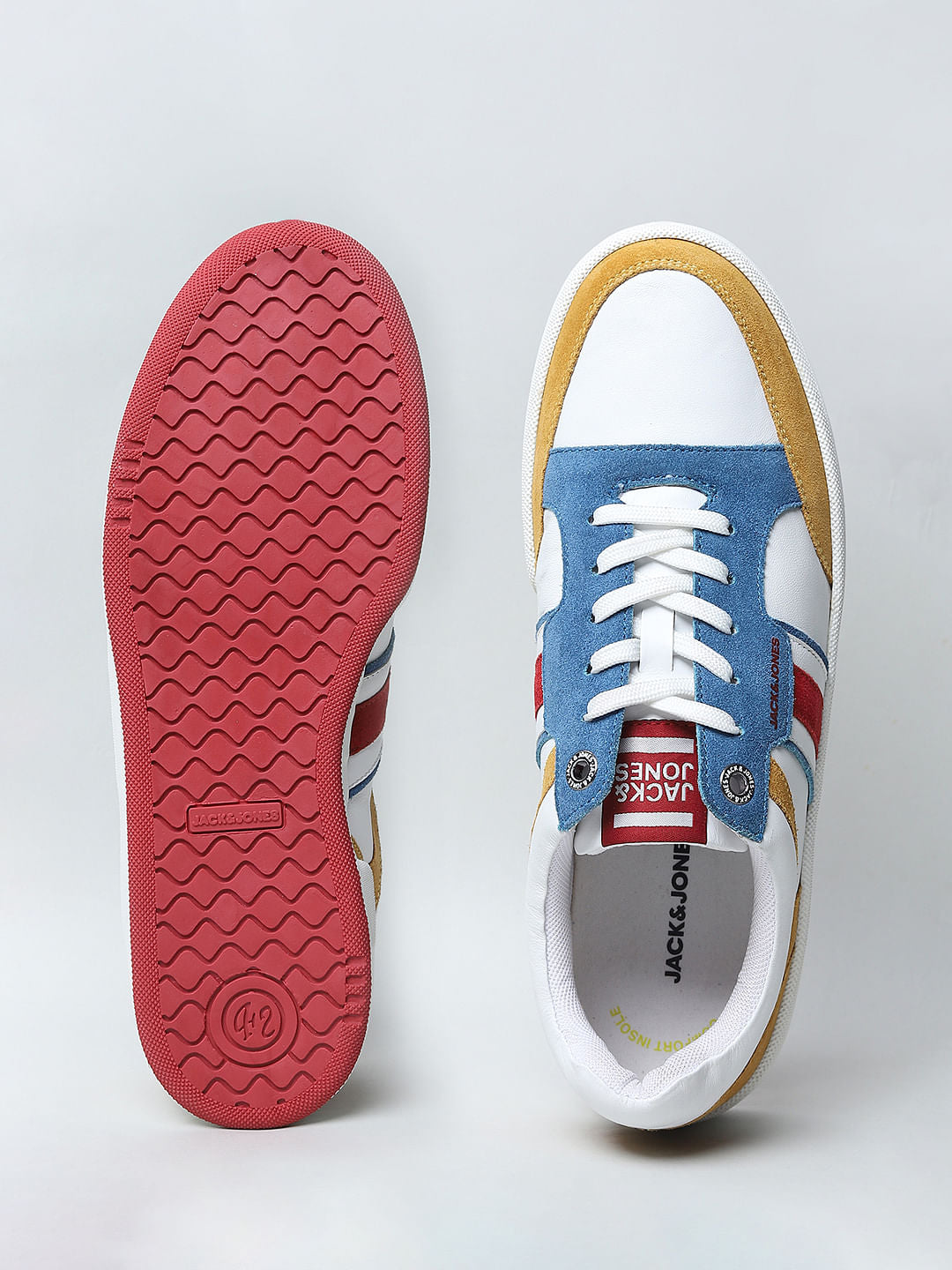 Yellow Colourblocked Sneakers