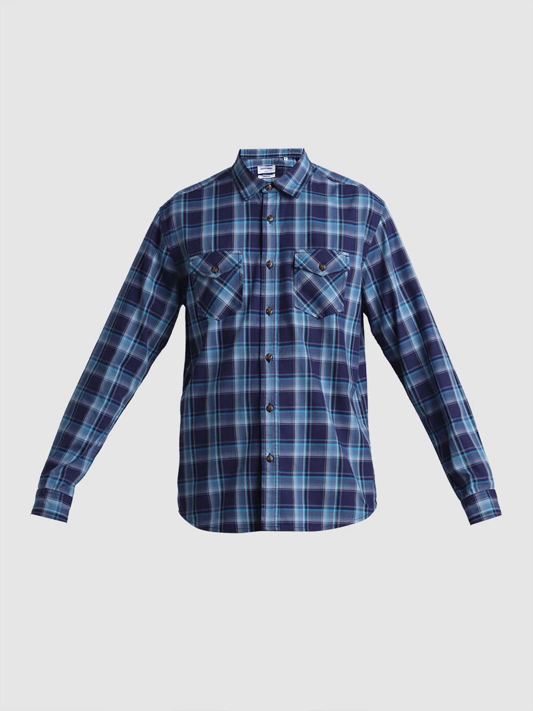 Blue Check Full Sleeves Shirt