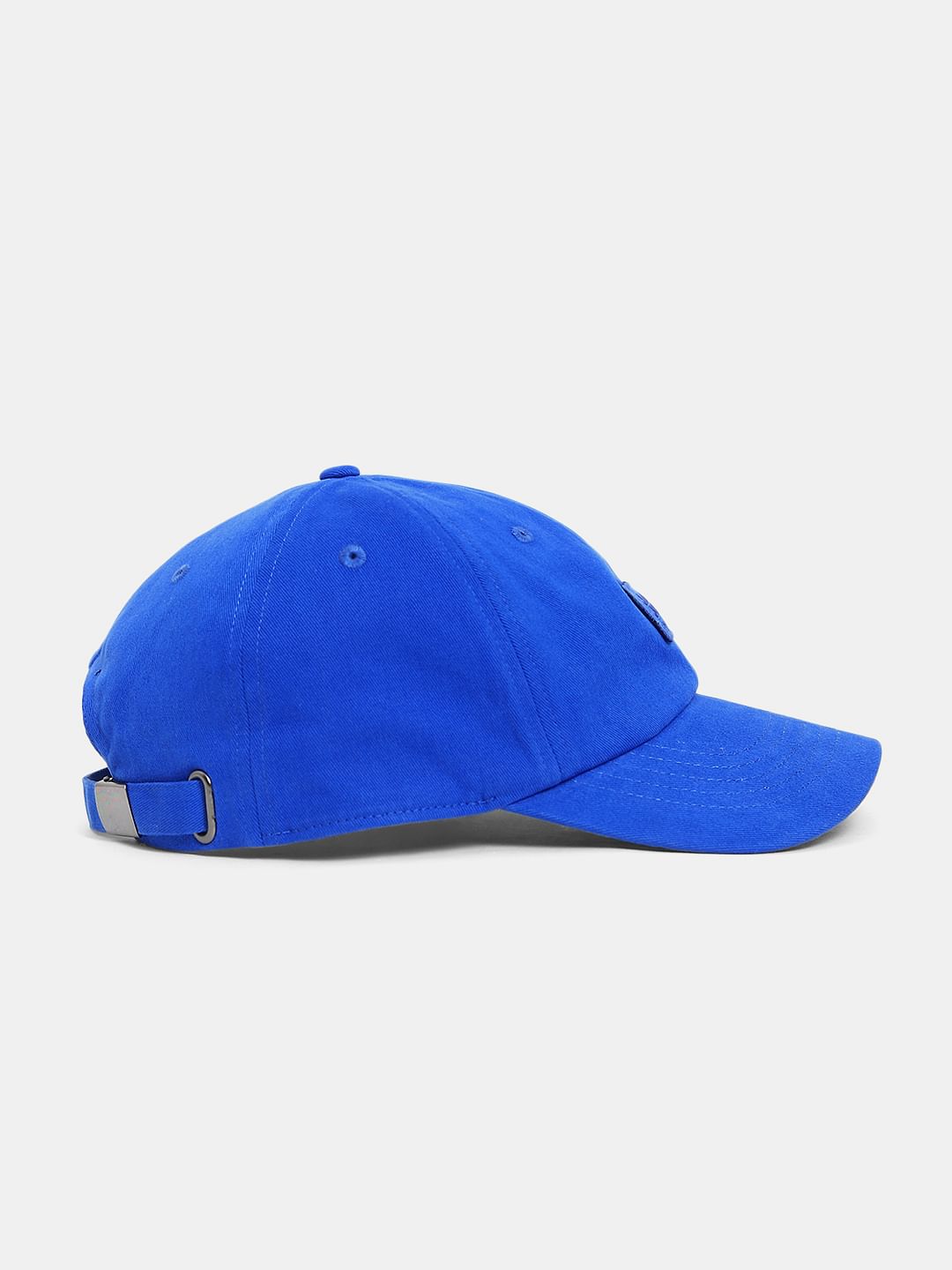 Blue Logo Print Baseball Cap