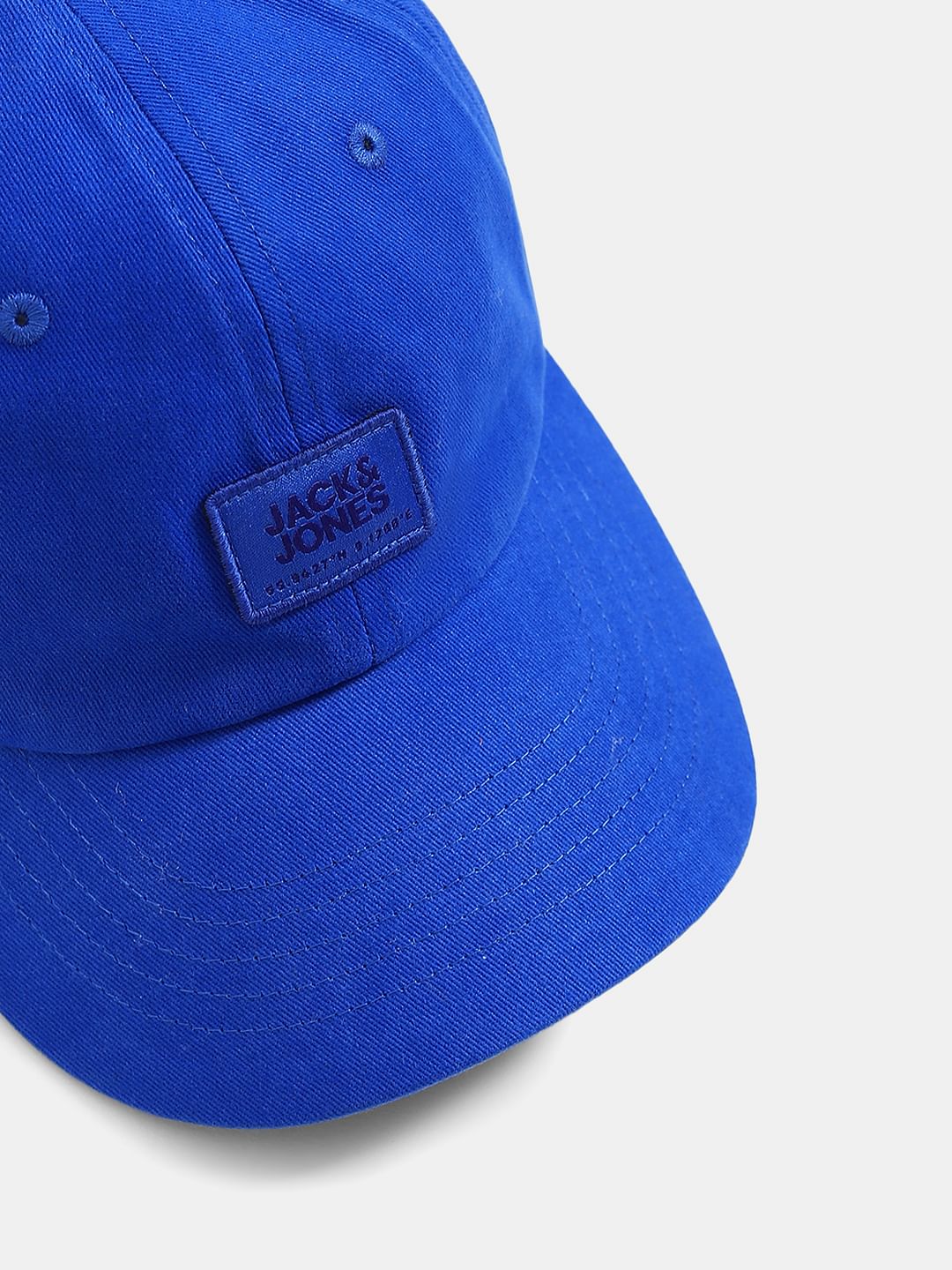 Blue Logo Print Baseball Cap