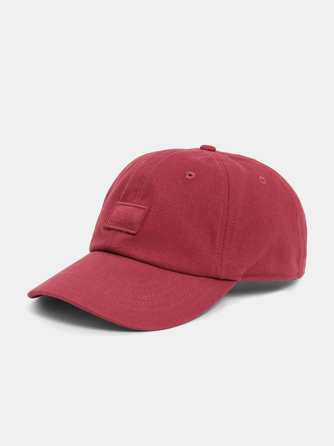 Red Logo Print Baseball Cap