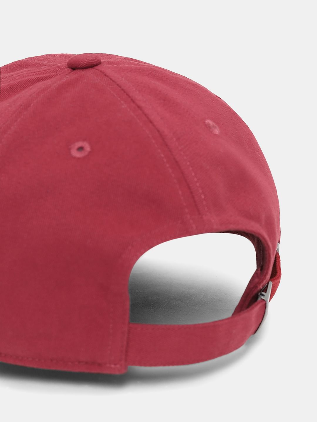 Red Logo Print Baseball Cap