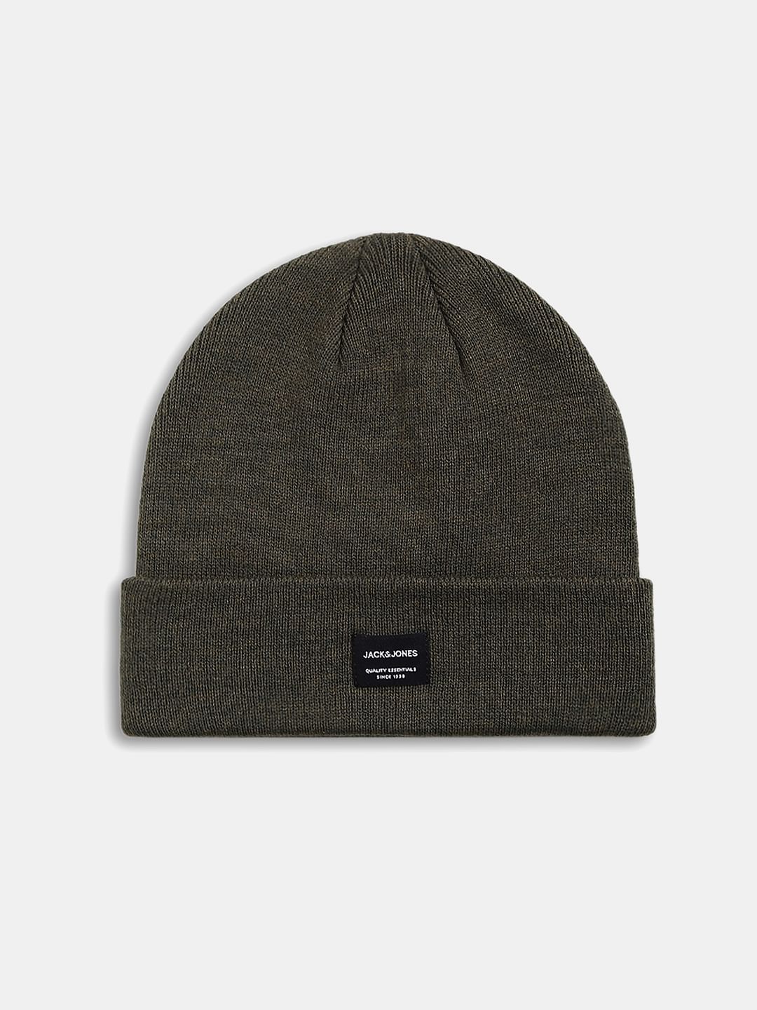 Green Logo Patch Beanie - ONE