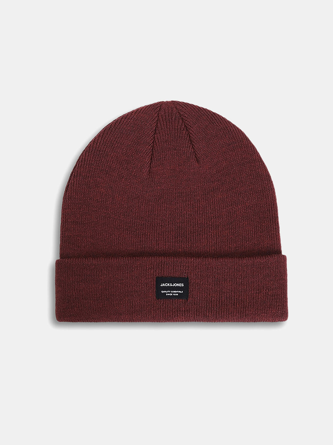 Red Logo Patch Beanie - ONE