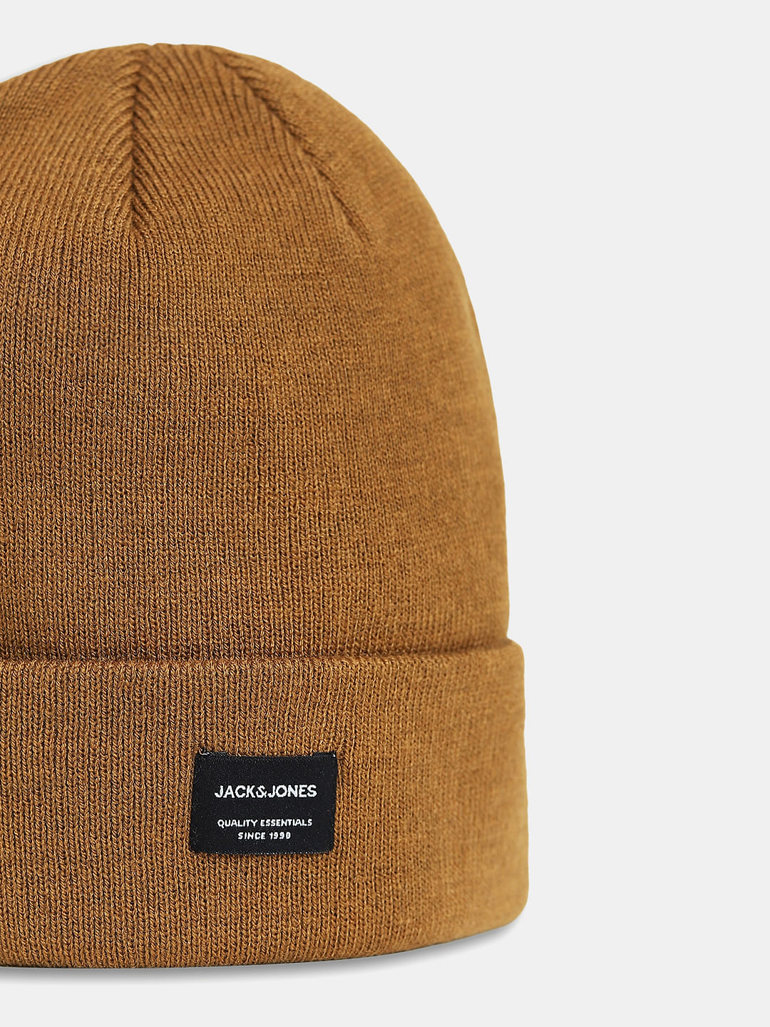 Brown Logo Patch Beanie