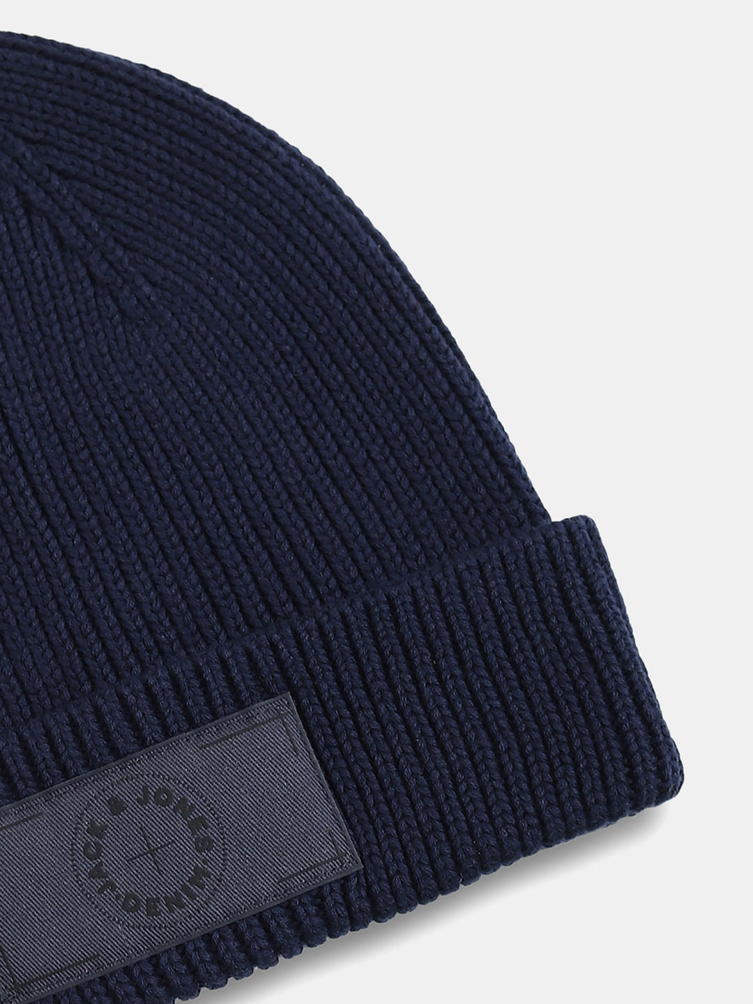 Blue Cotton Logo Patch Beanie