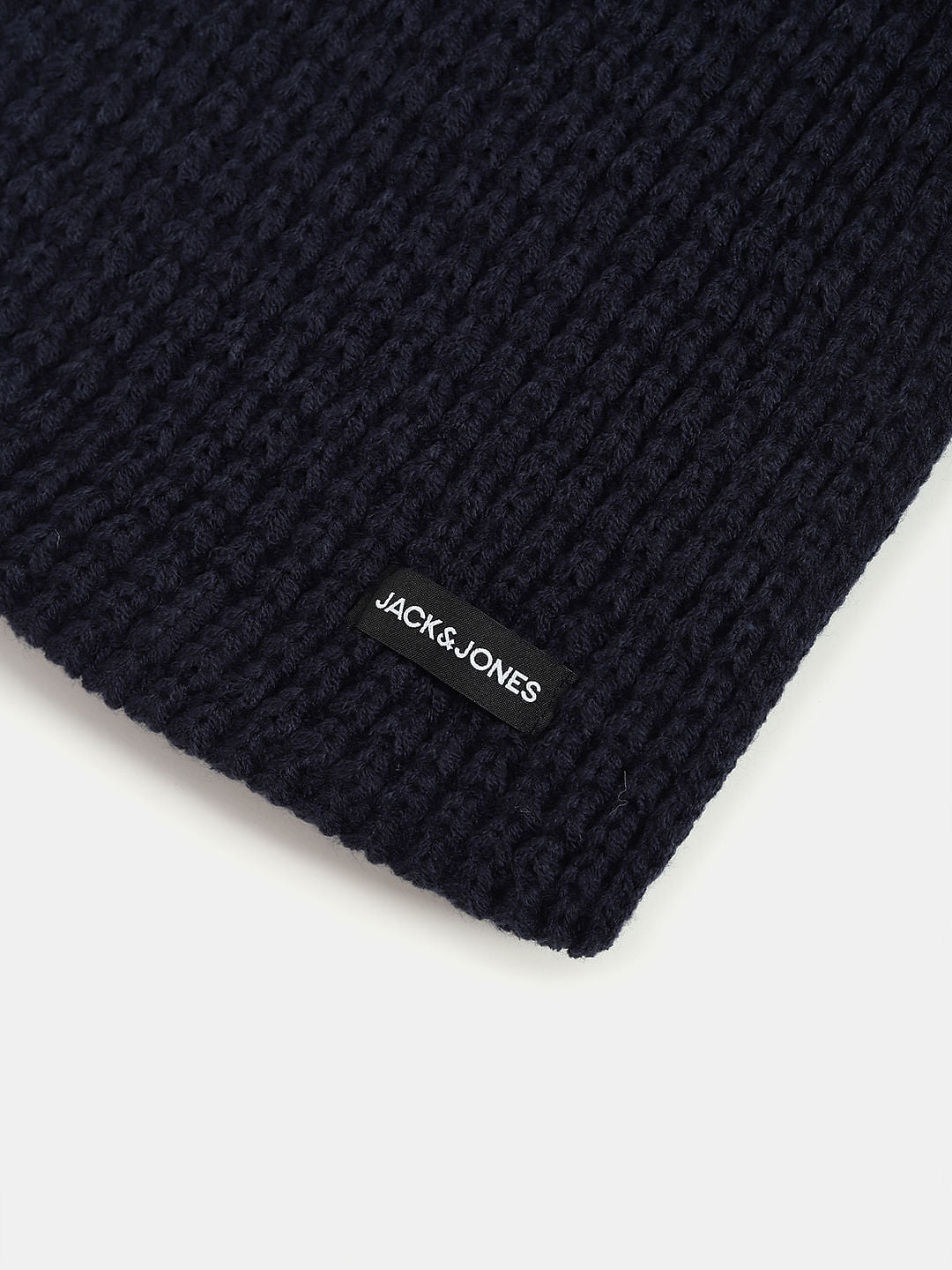 Navy Blue Knit Tube Scarf