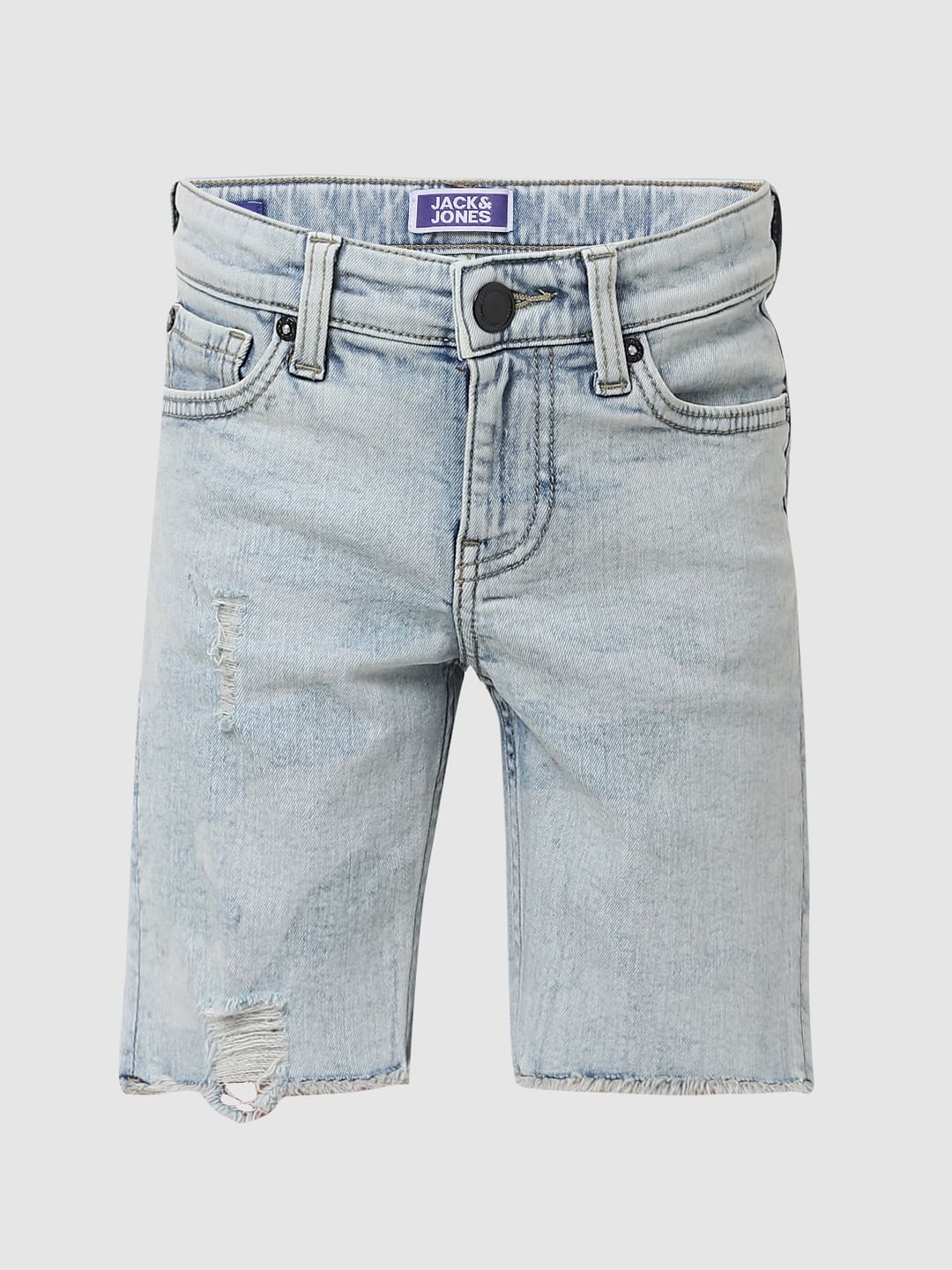 Boys Light Blue Denim Shorts