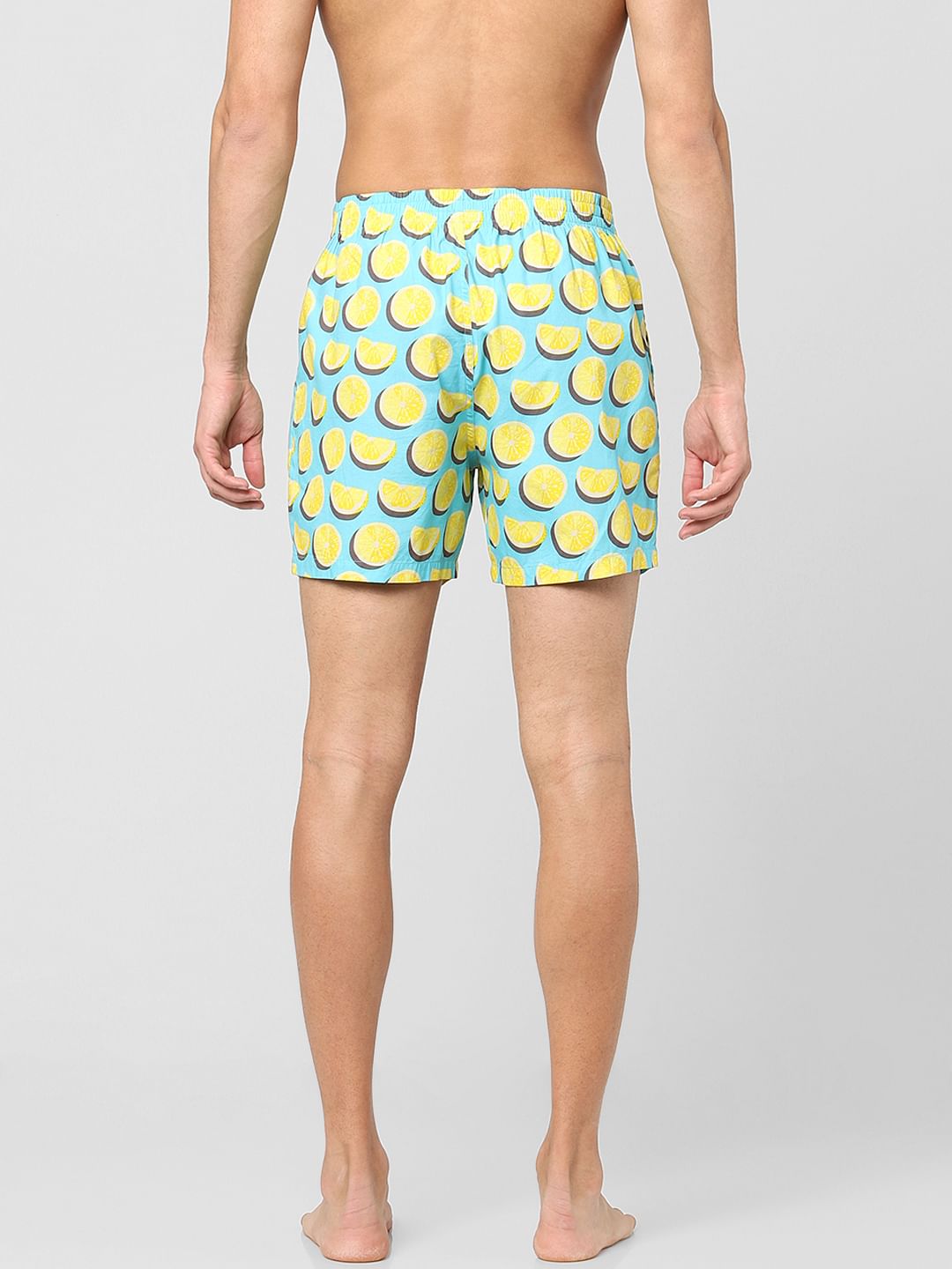 Blue Lemon Graphic Printed Boxers