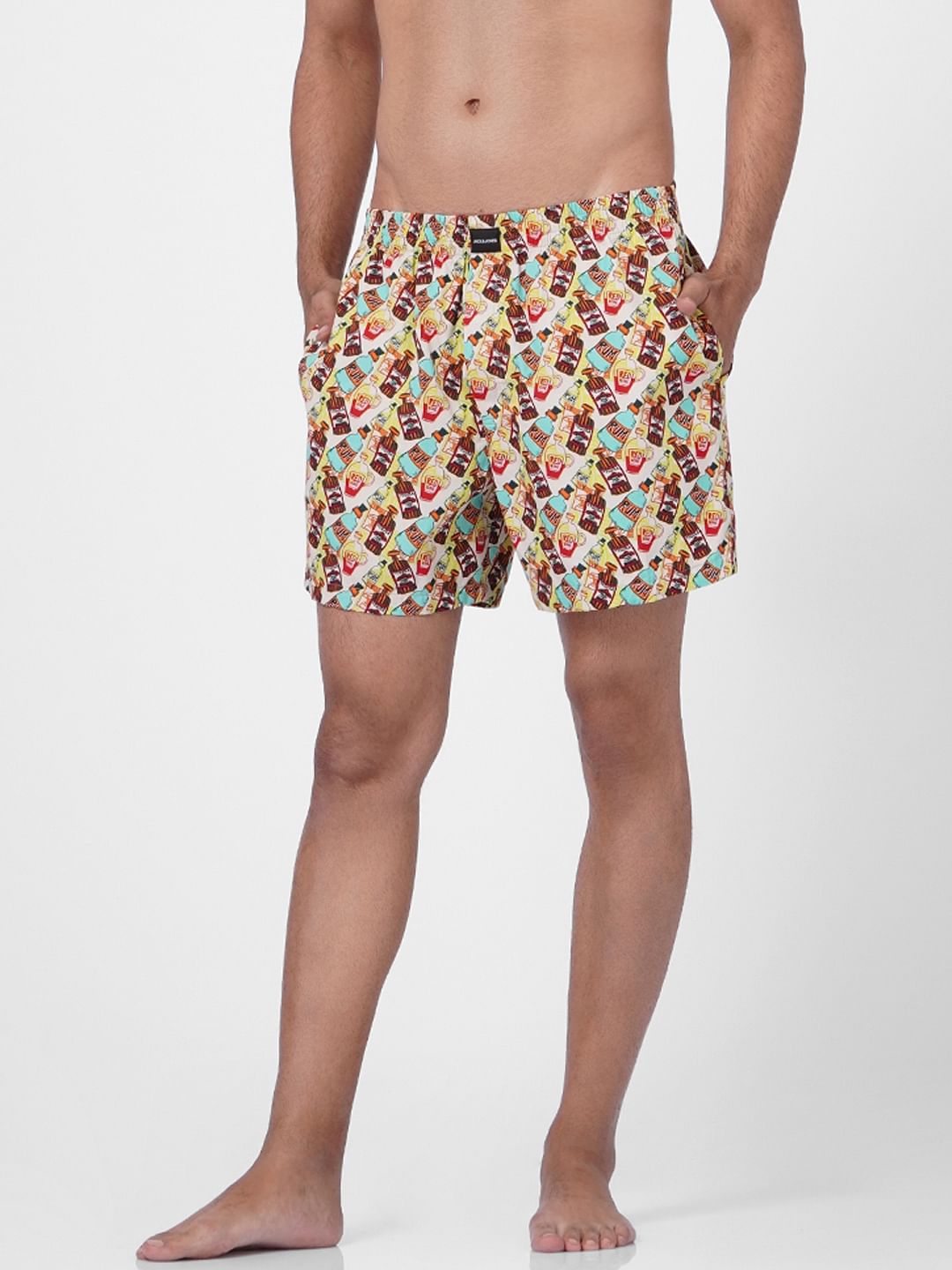 Multi-coloured Rum Graphic Printed Boxers