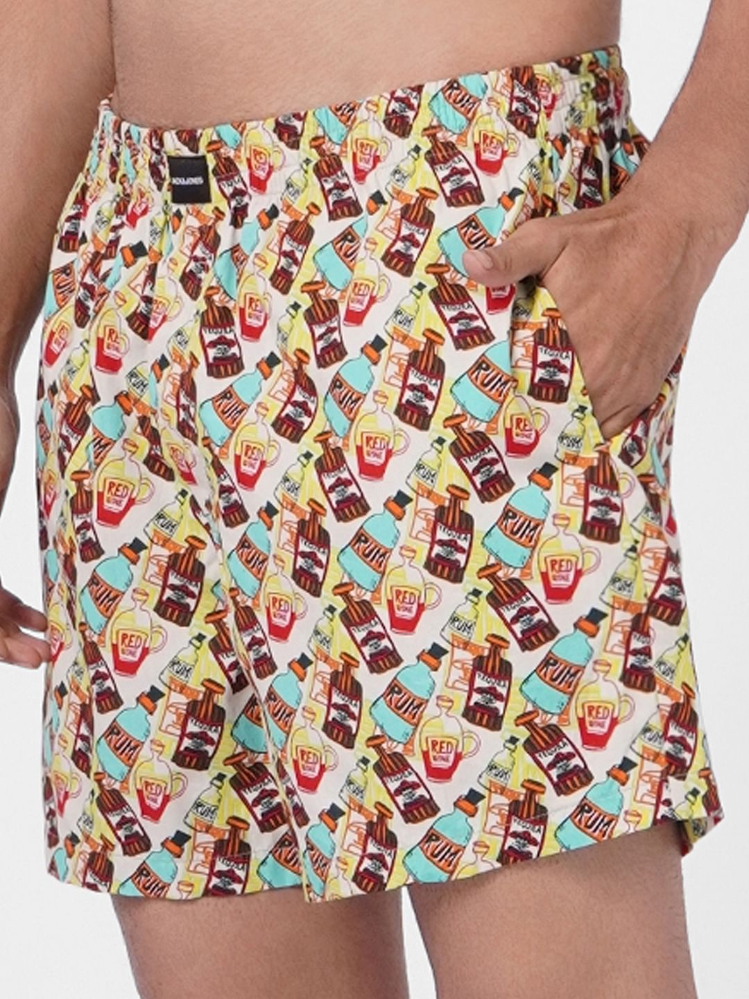 Multi-coloured Rum Graphic Printed Boxers