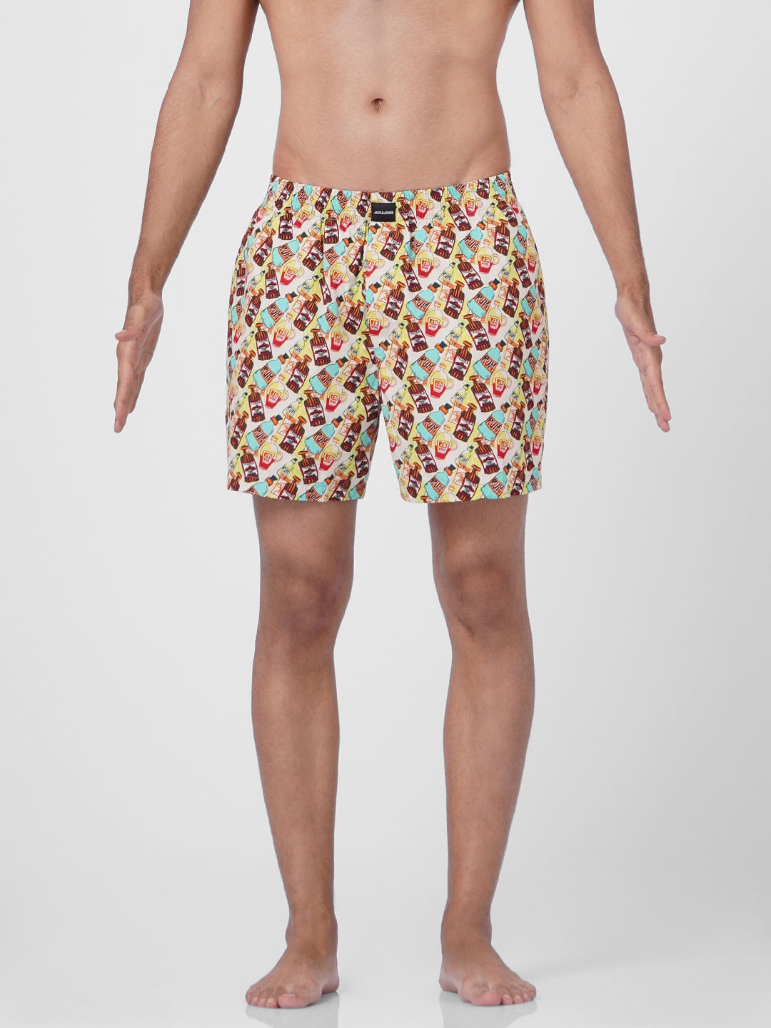 Multi-coloured Rum Graphic Printed Boxers