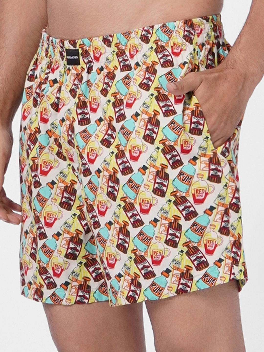 Multi-coloured Rum Graphic Printed Boxers