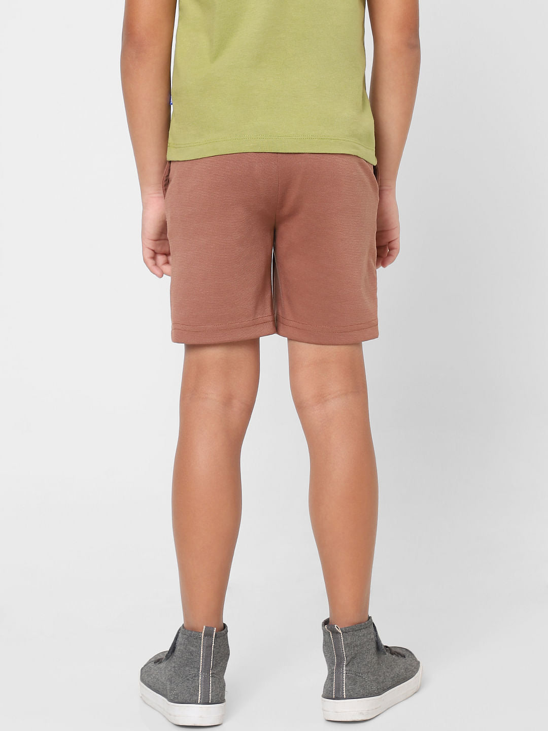 BOYS Brown Low Rise Shorts