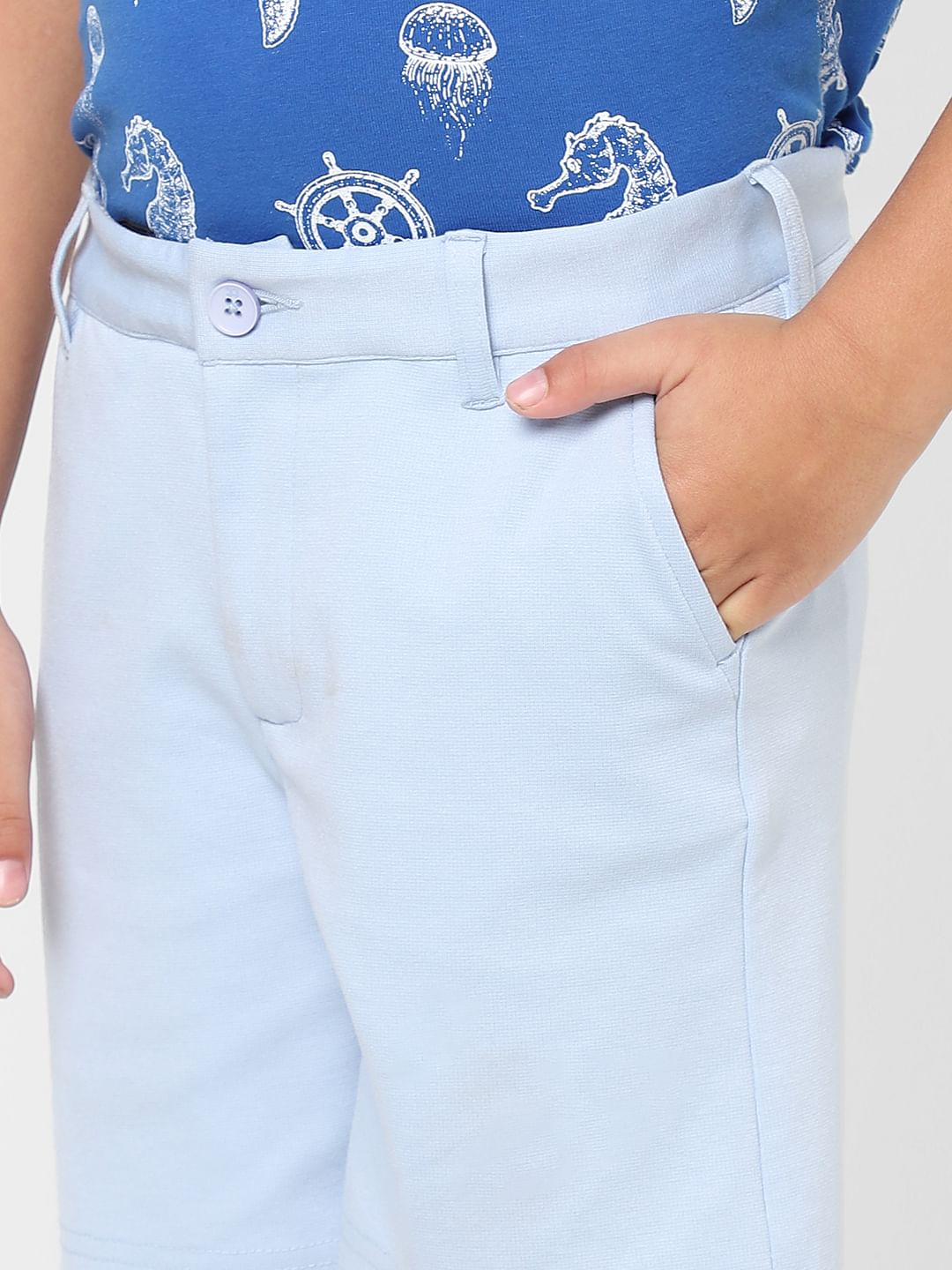 BOYS Light Blue Low Rise Shorts