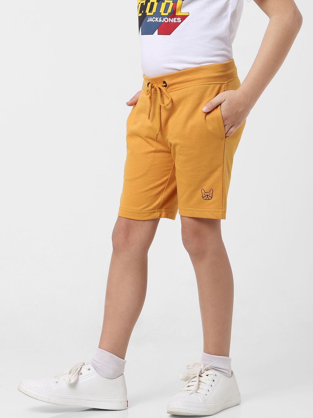 Boys Orange Sweatshorts