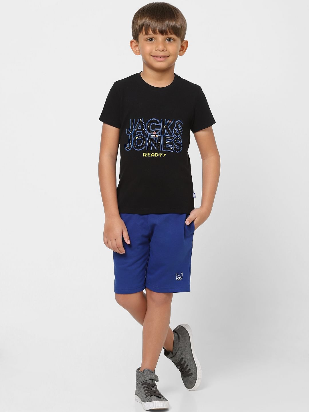 Boys Blue Low Rise Sweatshorts - 4/5Y