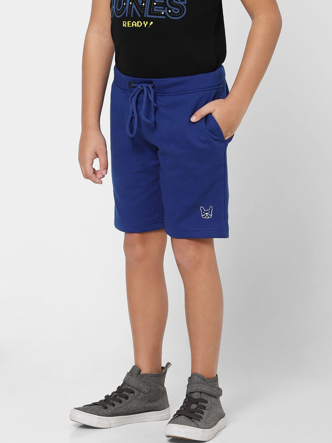 Boys Blue Low Rise Sweatshorts