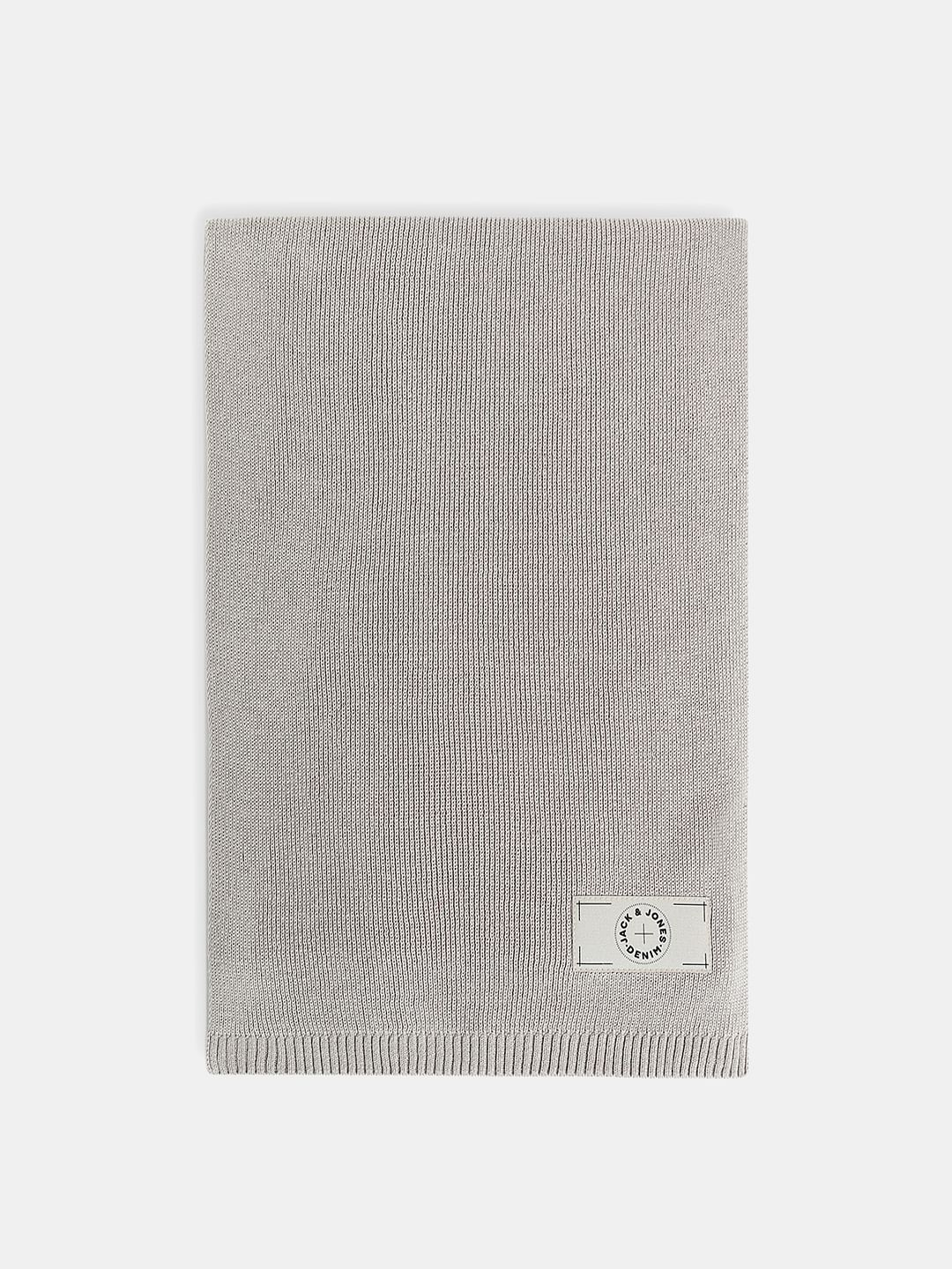Beige Knit Logo Scarf - ONE