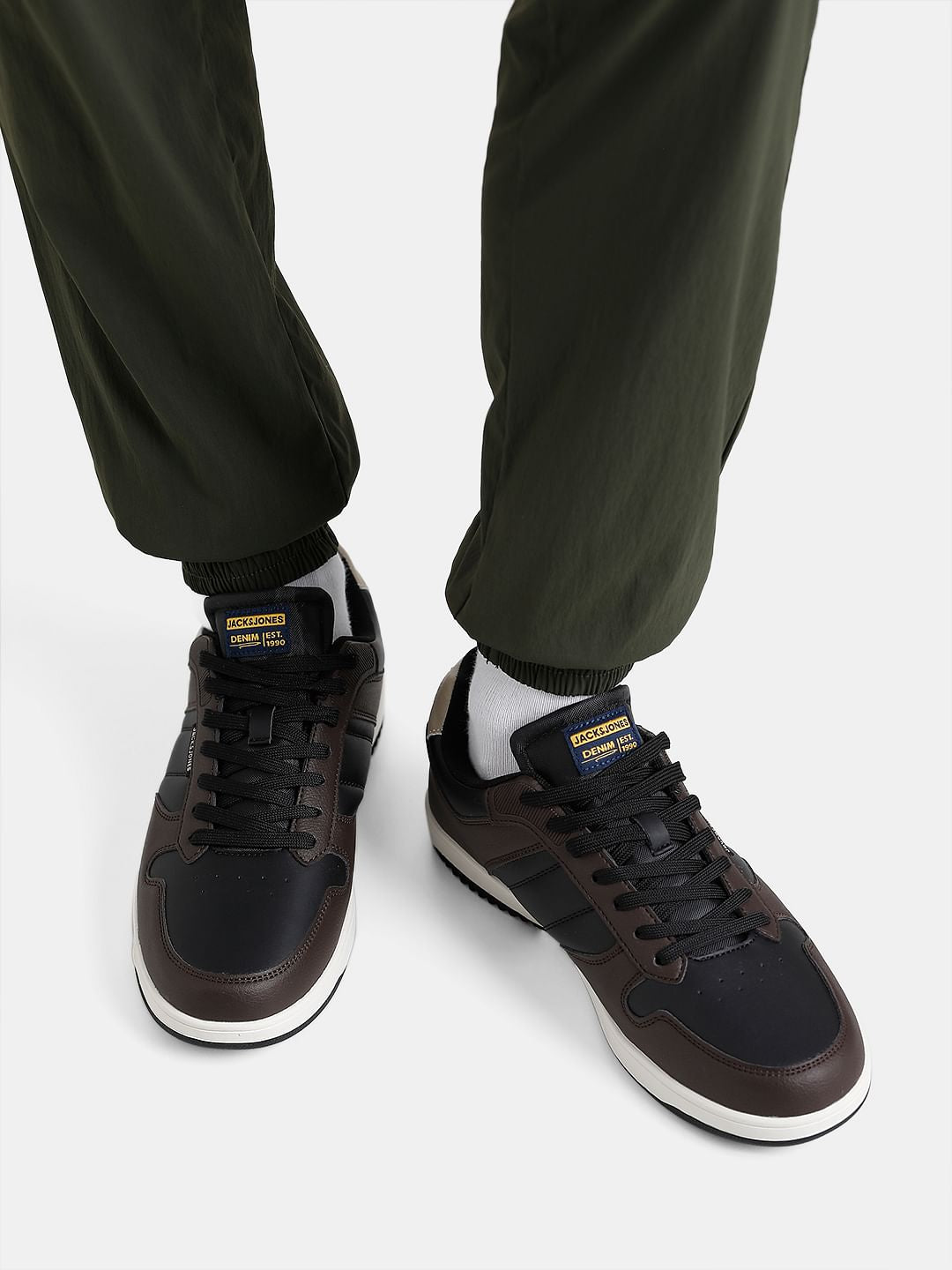 Dark Brown Lace Up Sneakers