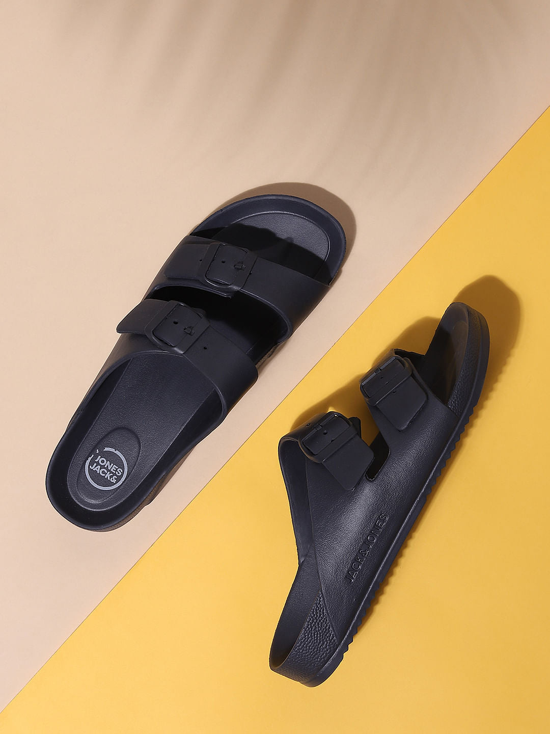 Black Moulded Sandals - 40
