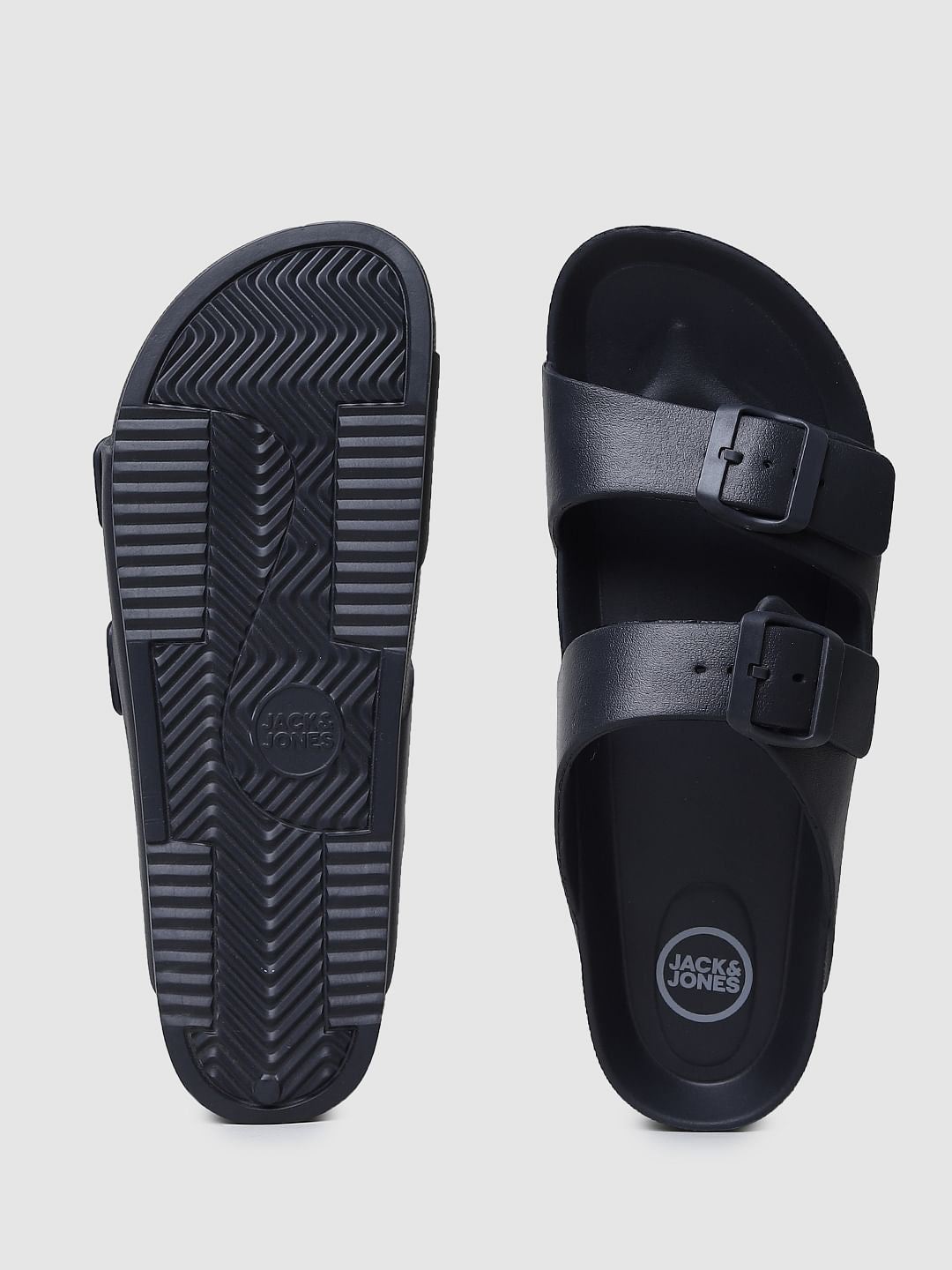 Black Moulded Sandals