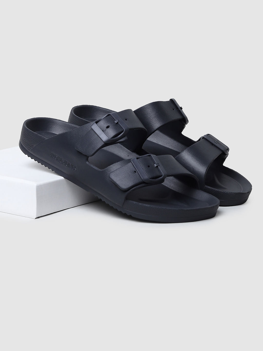 Black Moulded Sandals