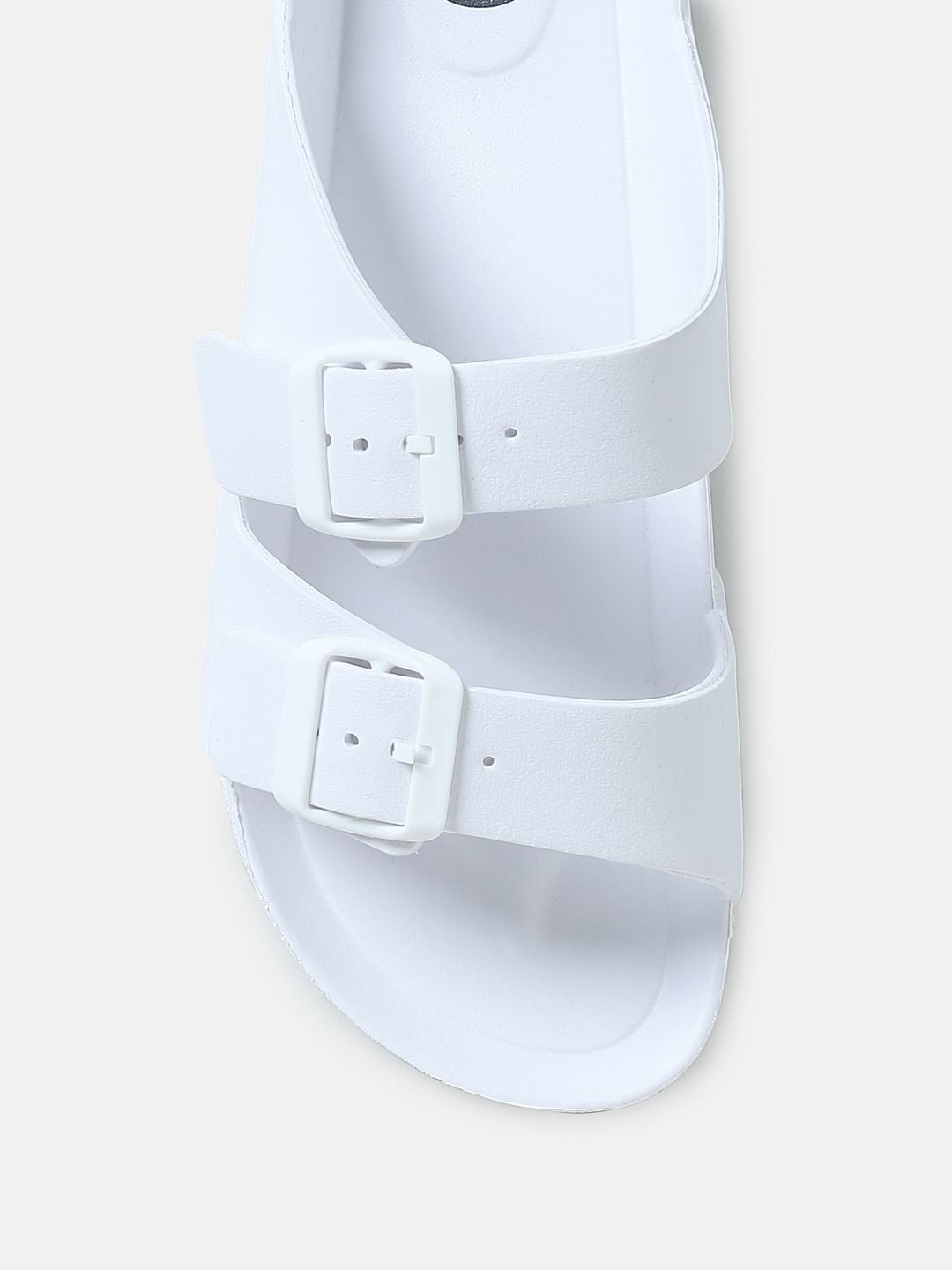 White Moulded Sandals