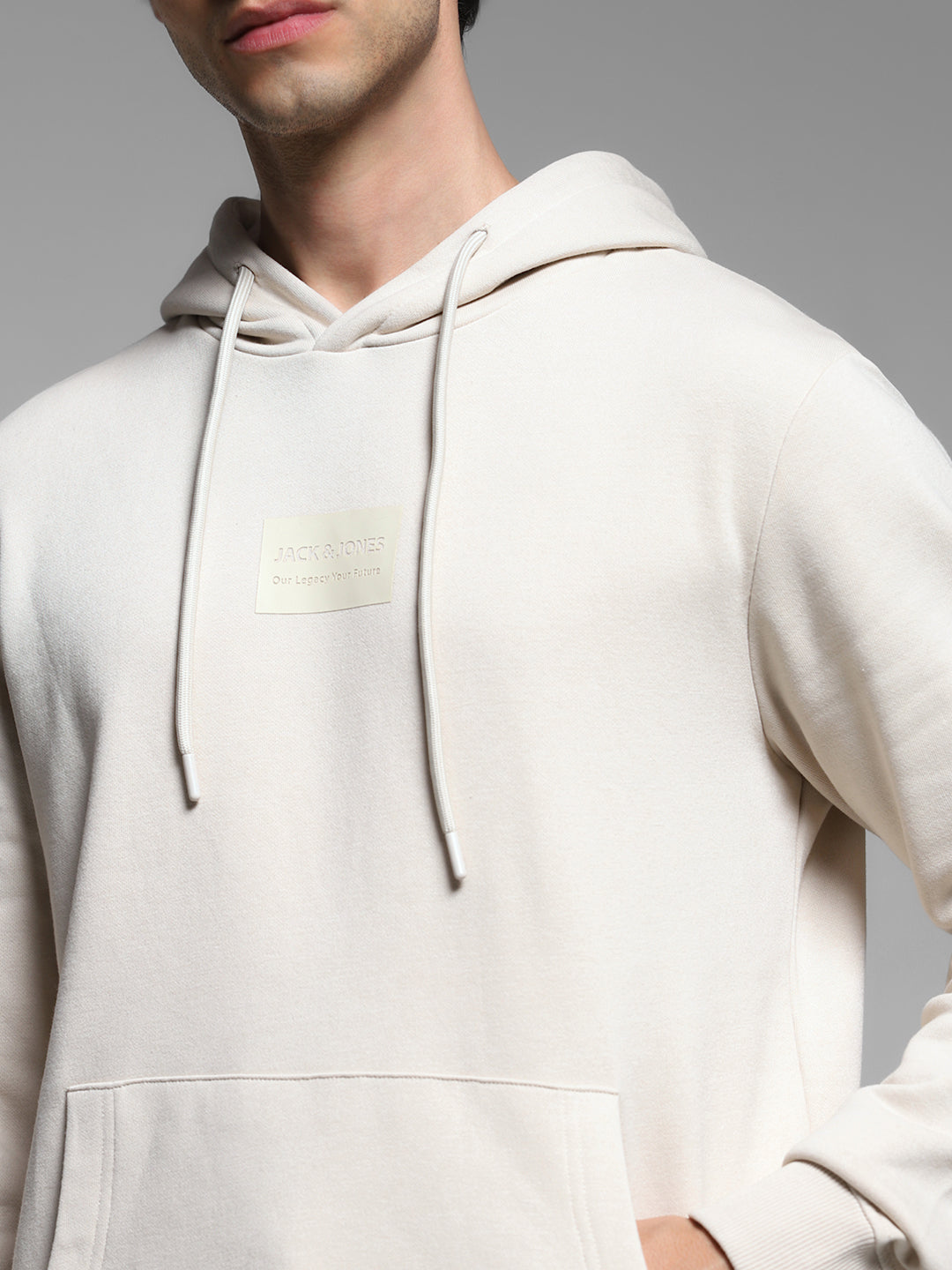 Beige Hooded Sweatshirt