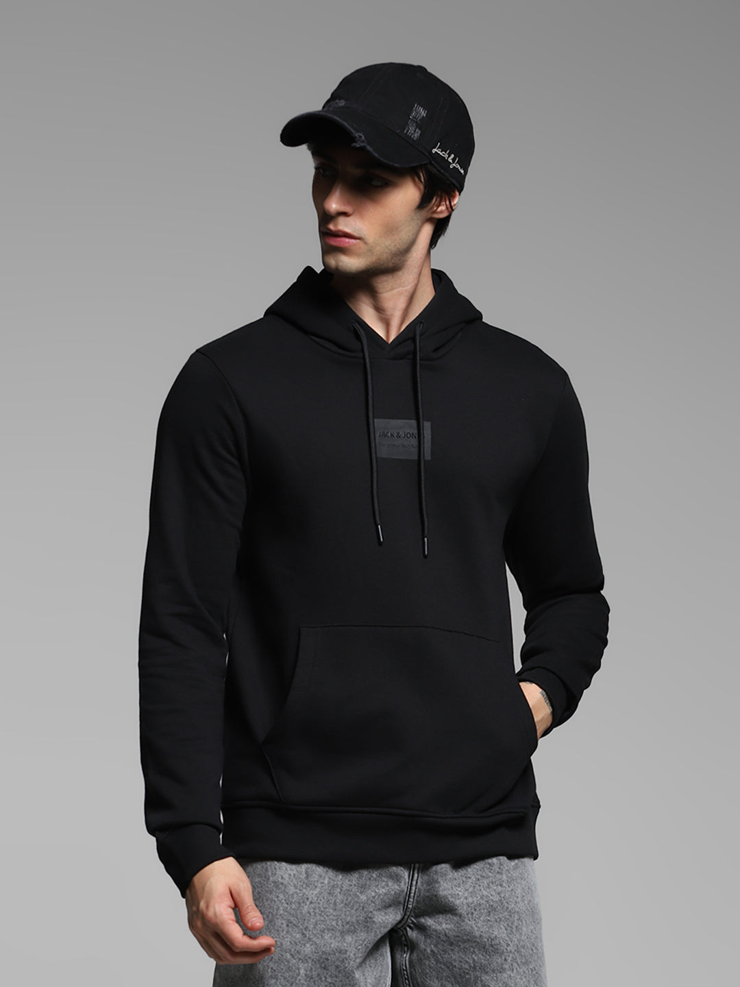 Black Hooded Sweatshirt - S