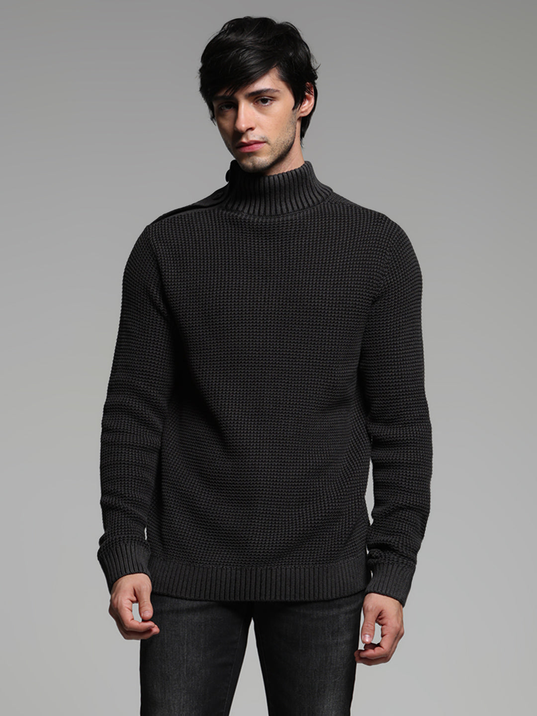 Black High Neck Sweater