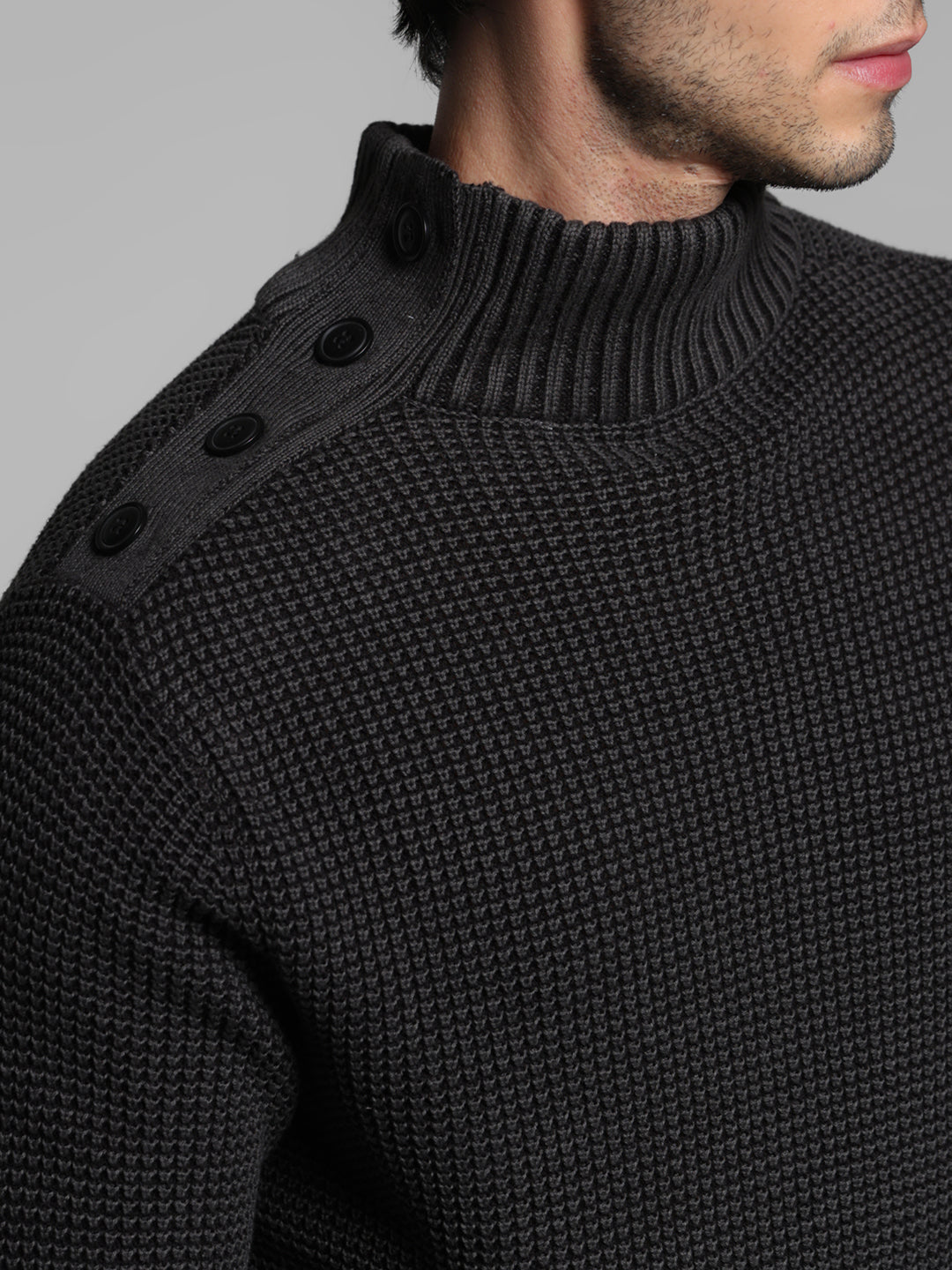 Black High Neck Sweater