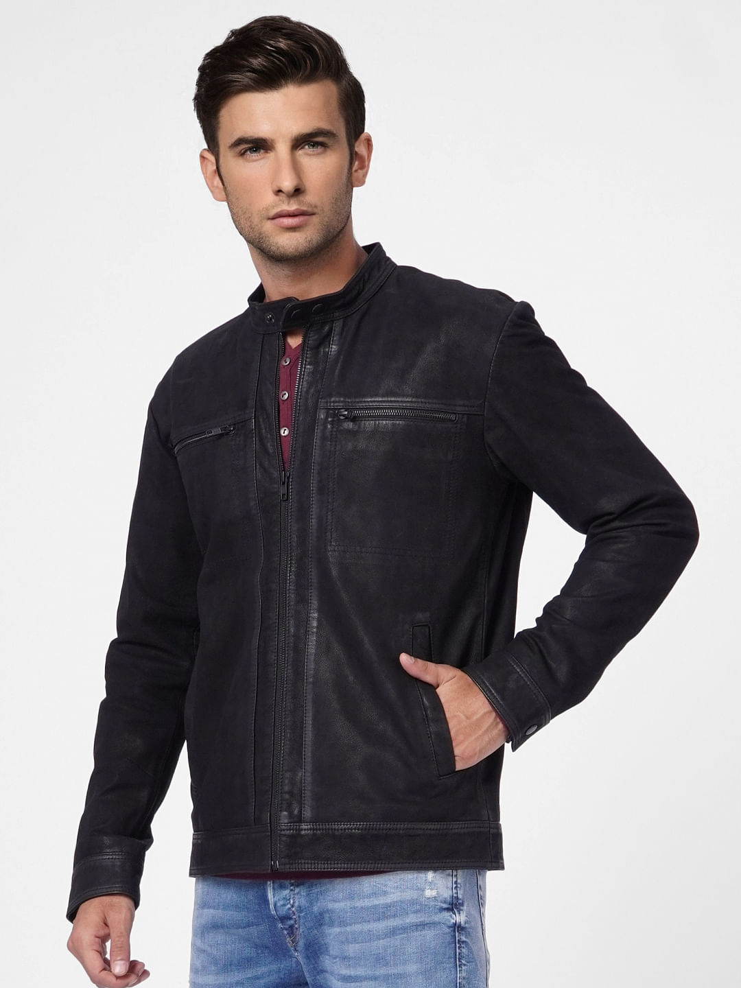 Black Suede Leather Jacket
