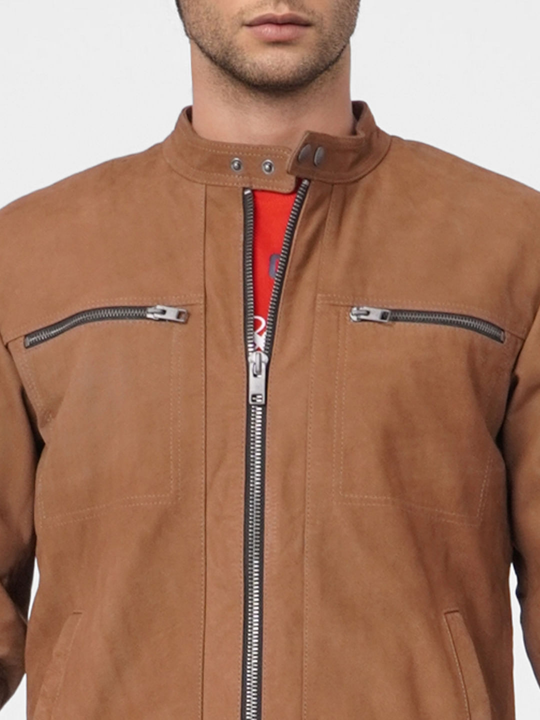 Brown Suede Leather Jacket