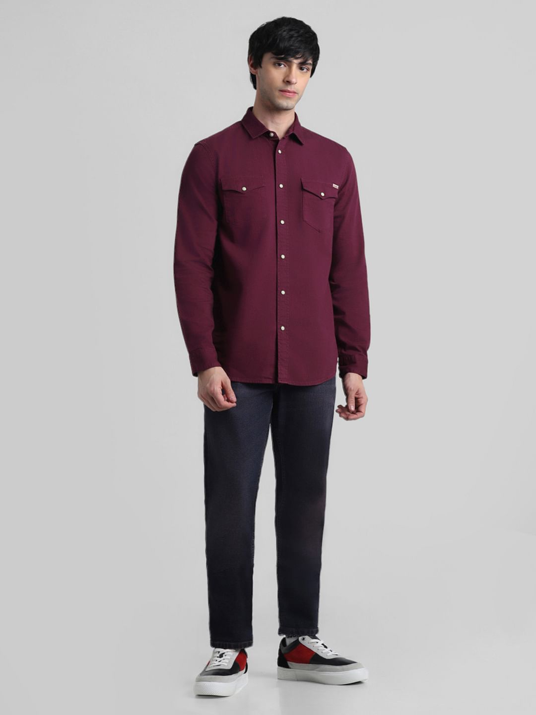 Maroon Full Sleeves Shirt