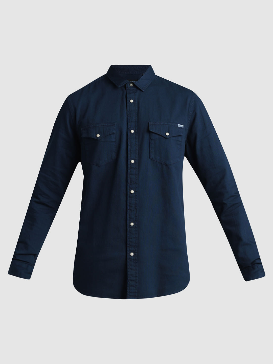 Navy Blue Full Sleeves Shirt