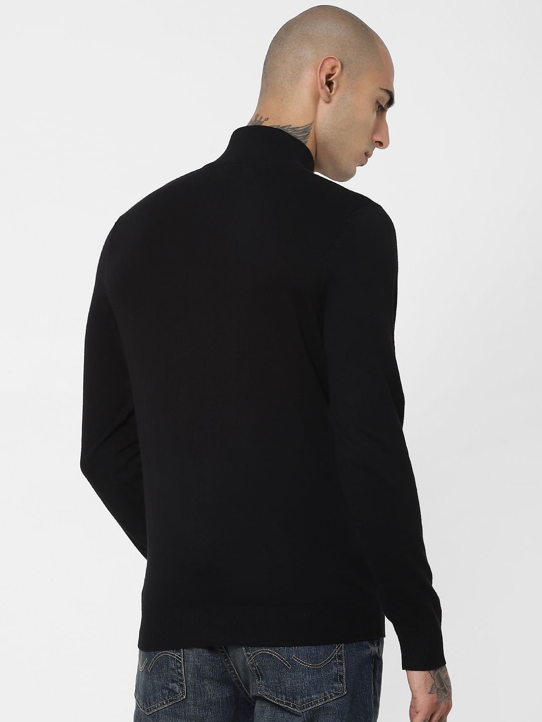 Black Turtleneck Cardigan