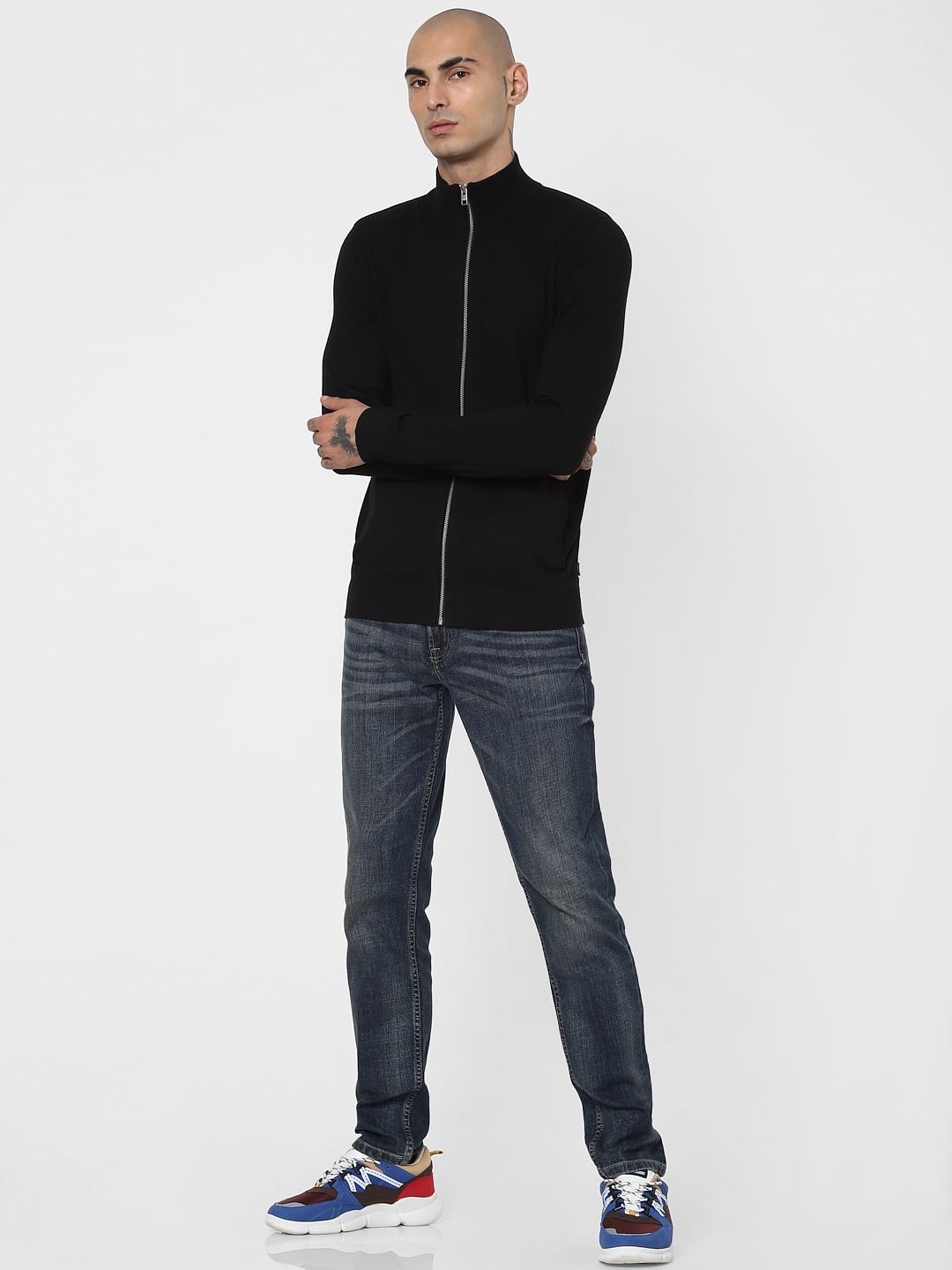 Black Turtleneck Cardigan