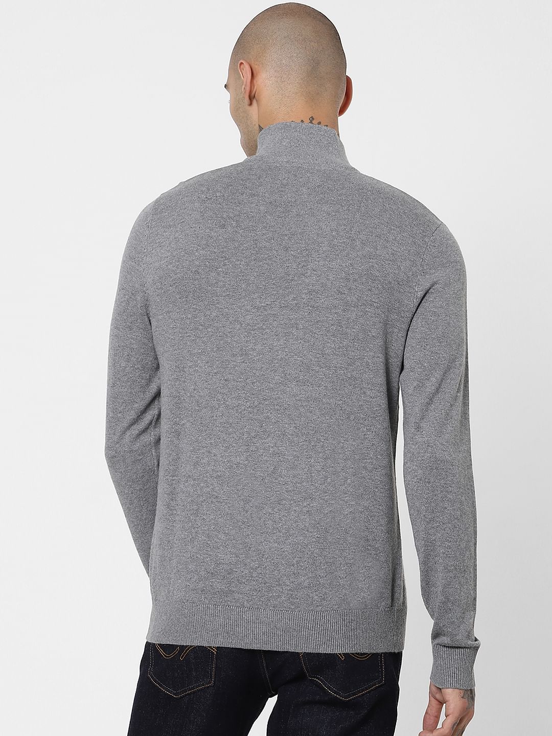 Grey Turtleneck Pullover