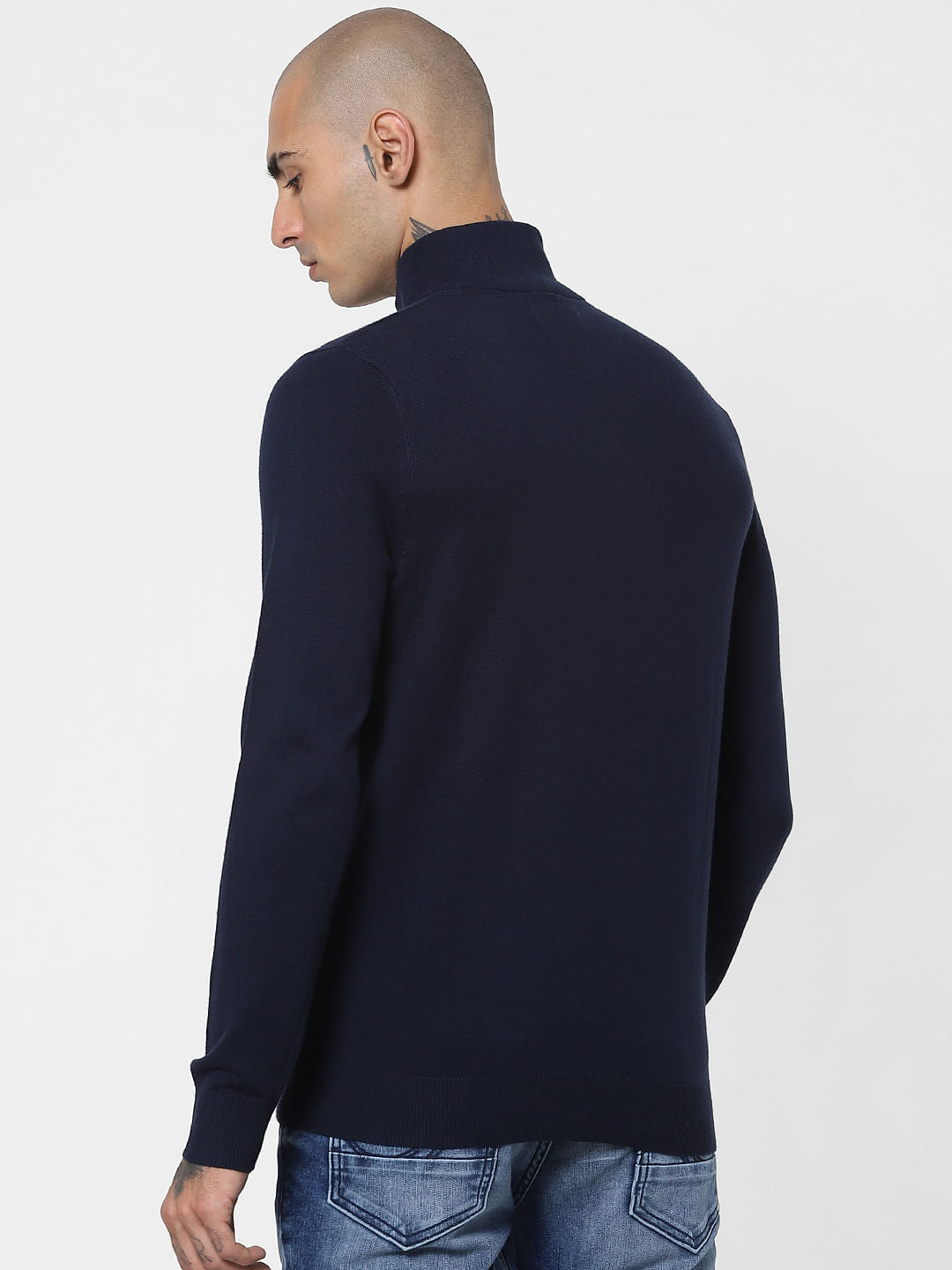 Blue Turtleneck Pullover