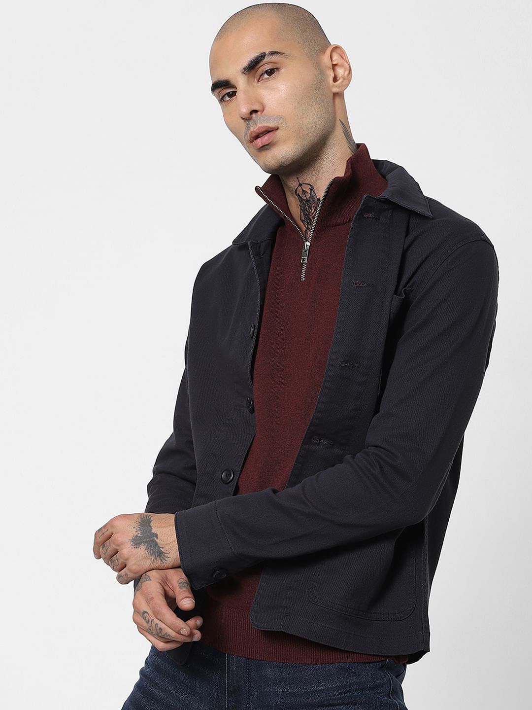 Maroon Turtleneck Pullover - S
