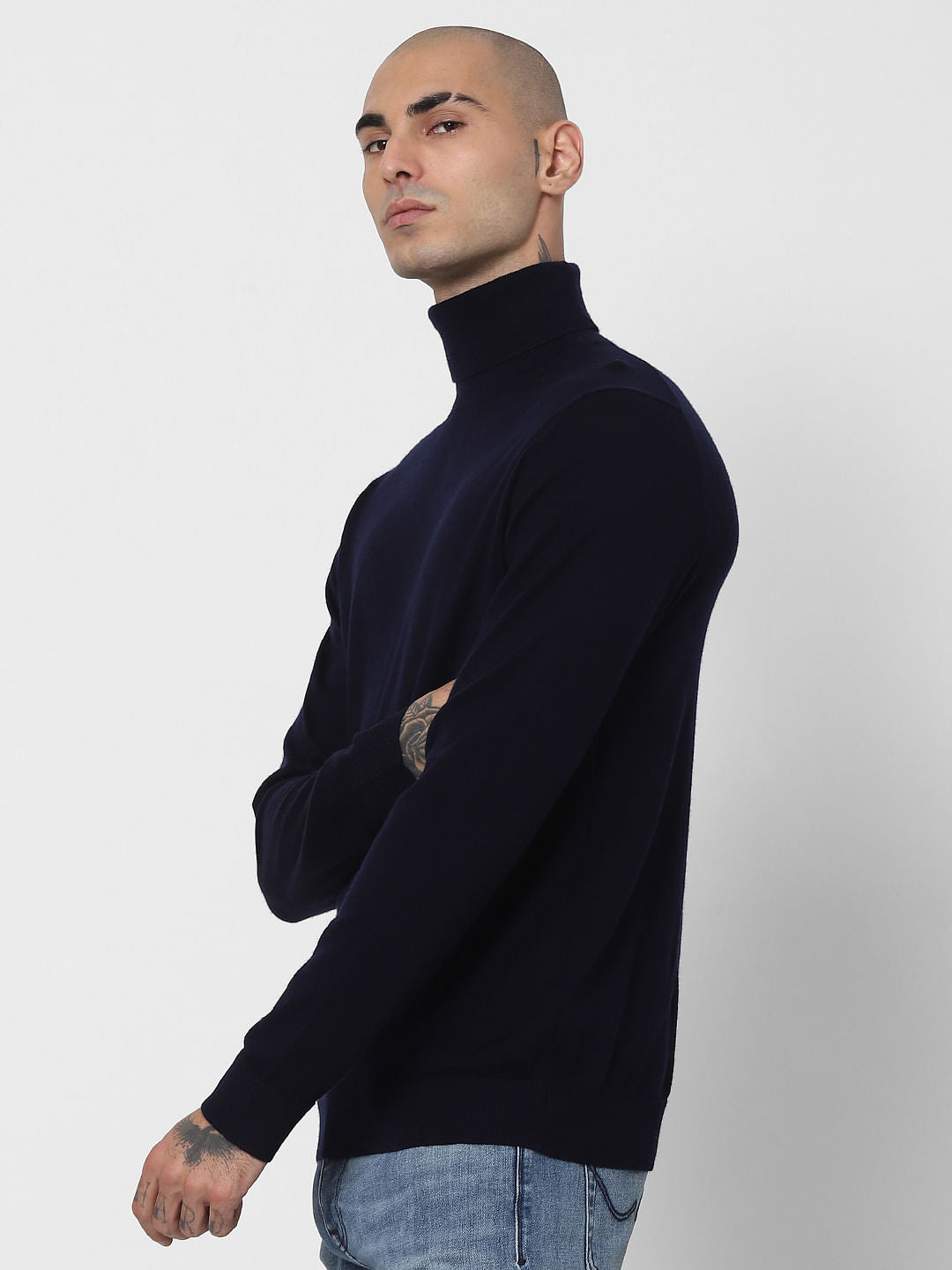Blue Turtleneck Pullover
