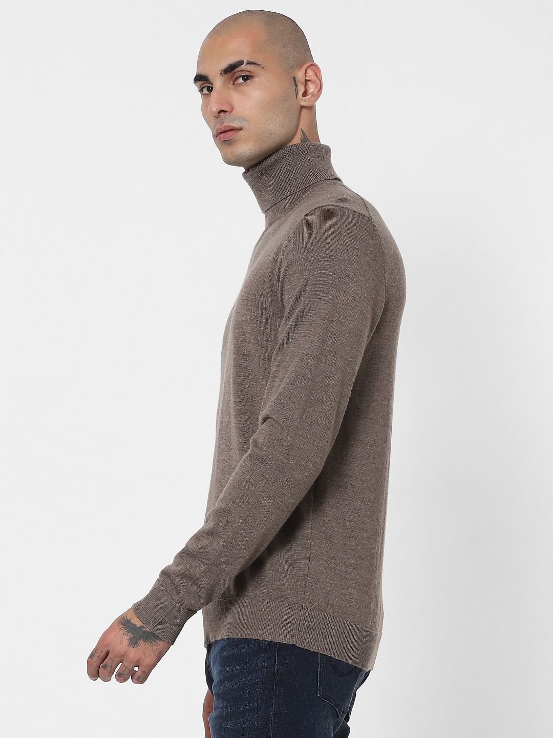 Grey Turtleneck Pullover