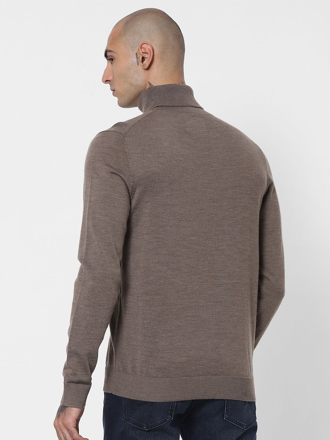 Grey Turtleneck Pullover